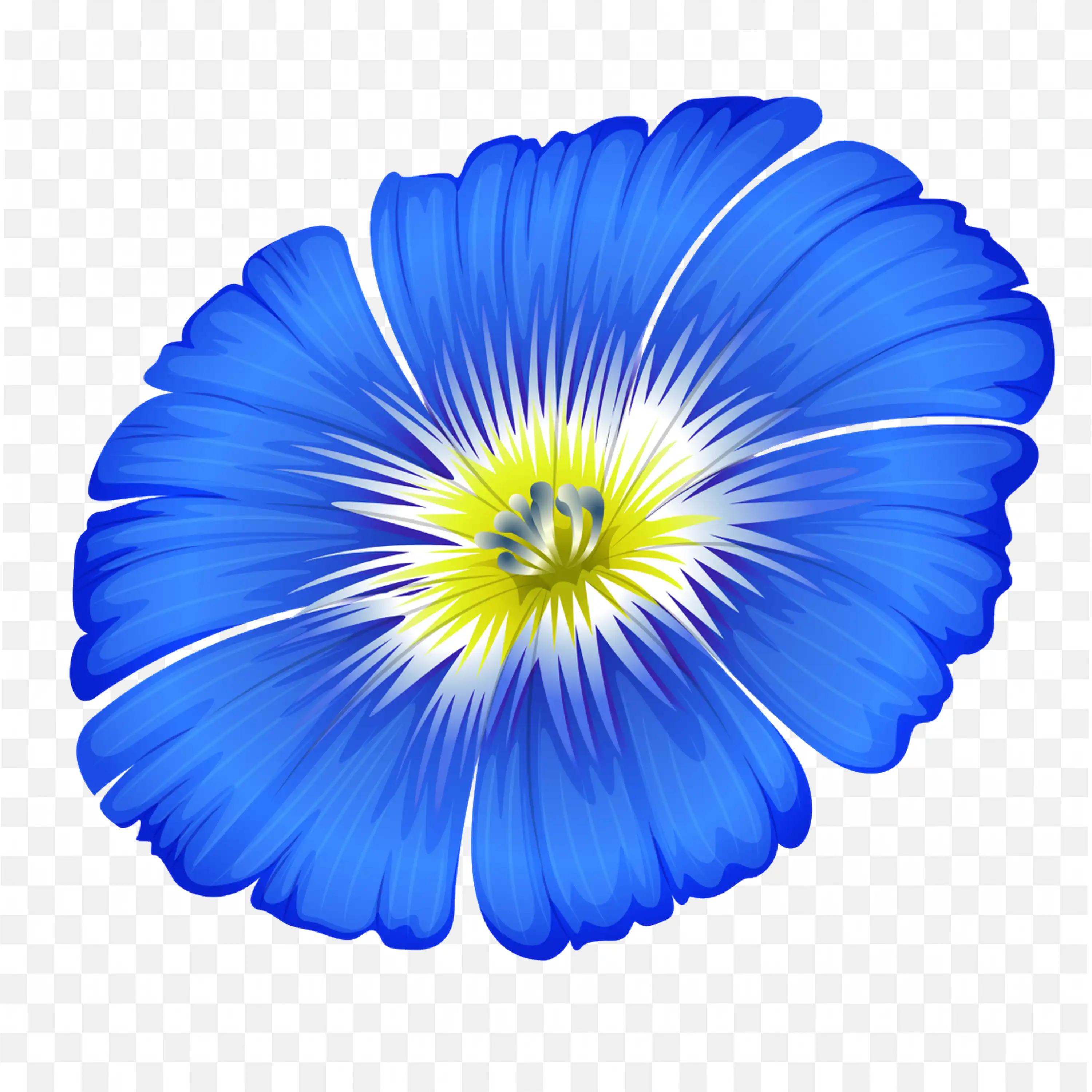 Blue Morning Glory PNG Flower Clip Art Bloom Nature Design