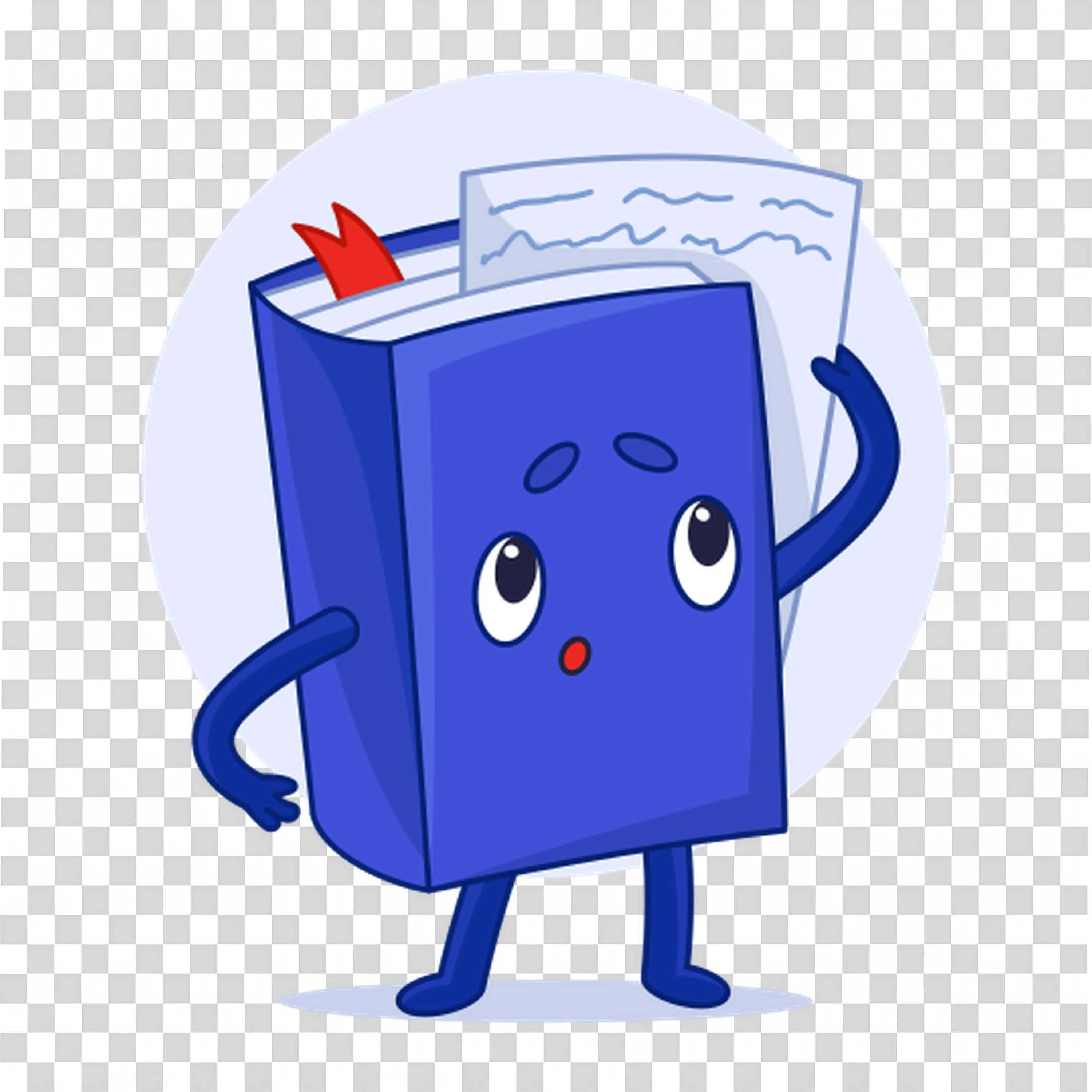 Blue Notebook Dancing with White Paper and a Pink Marker