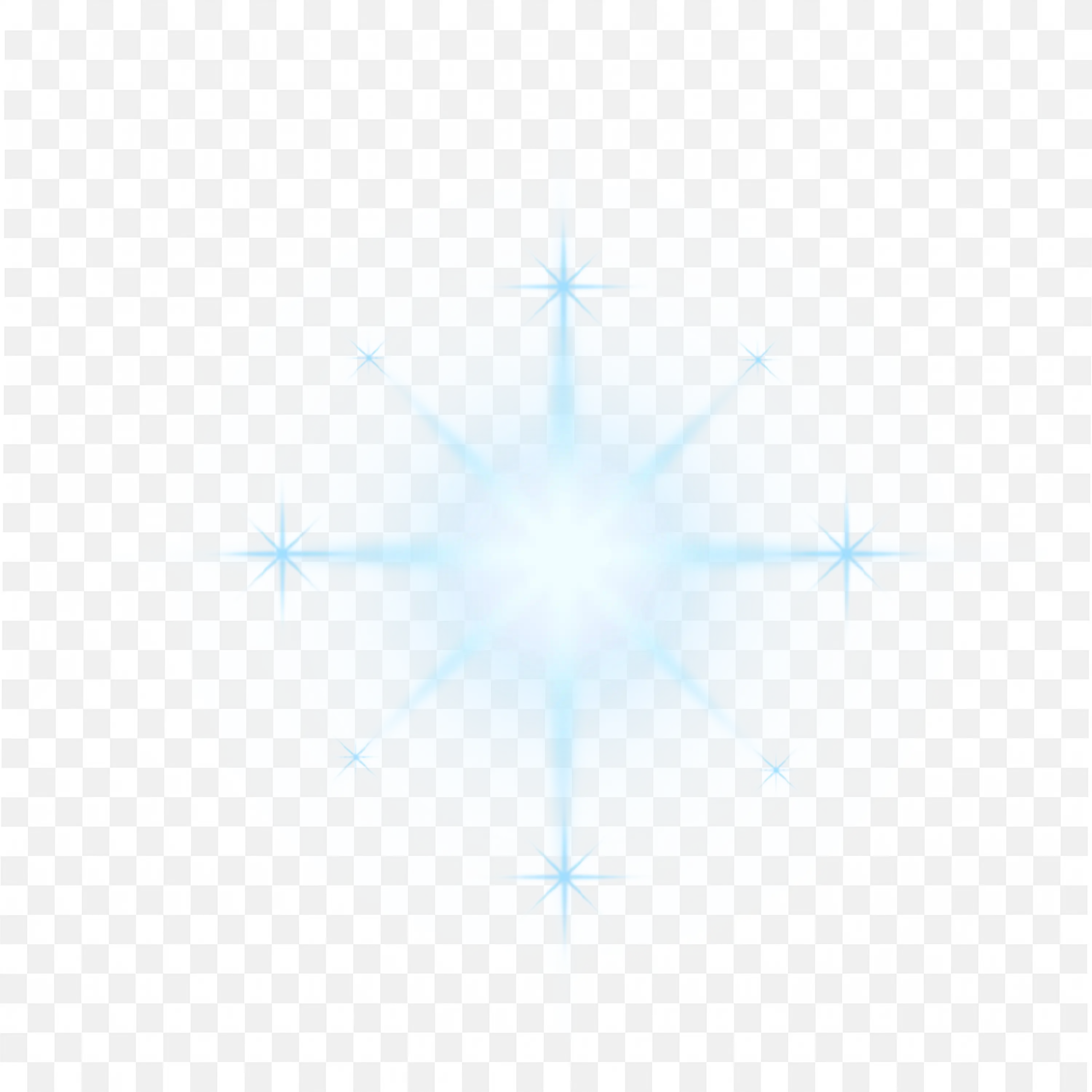 Blue Star Light Flare Burst Glowing Transparent PNG