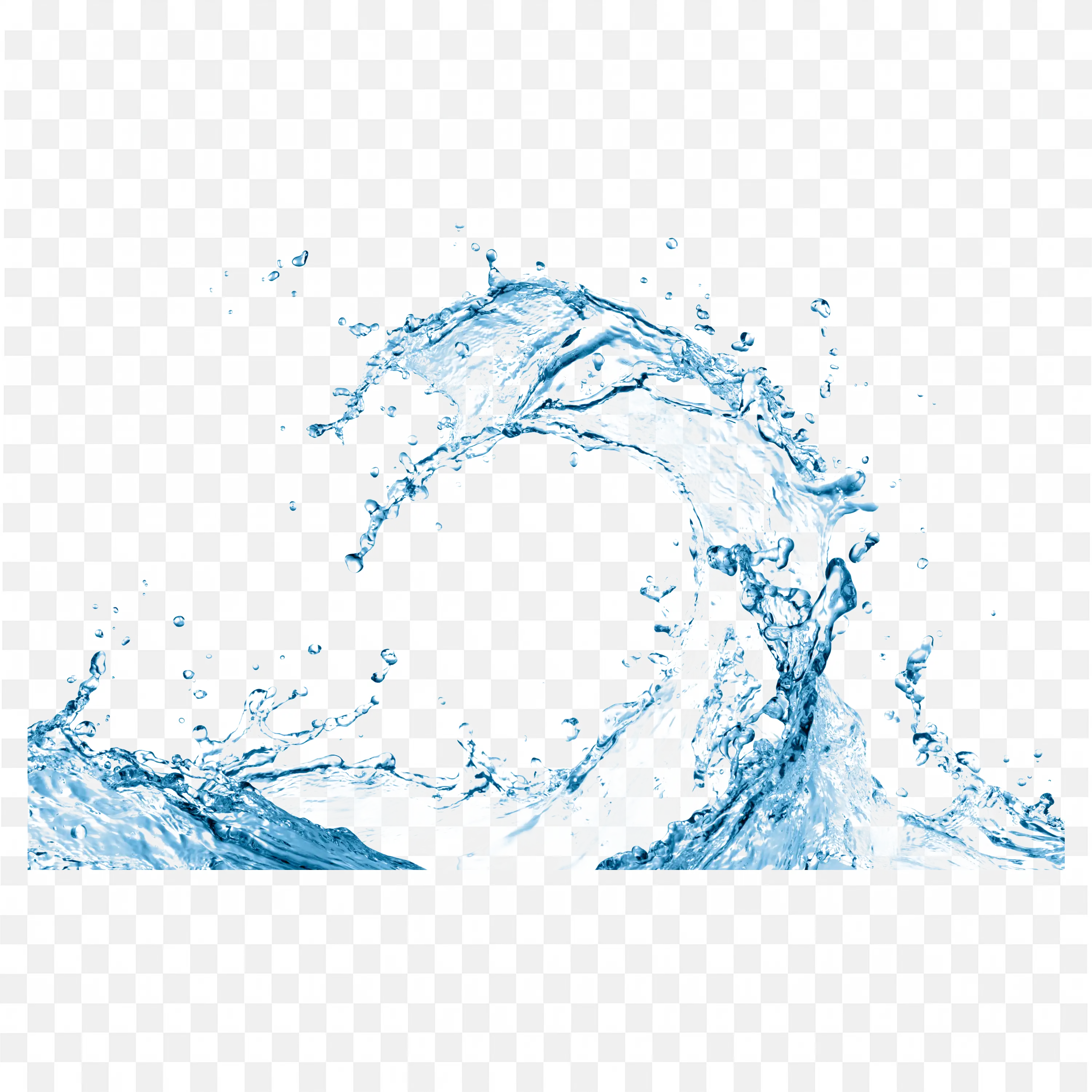 Blue Water Splash Circle PNG Image Free Download Transparent
