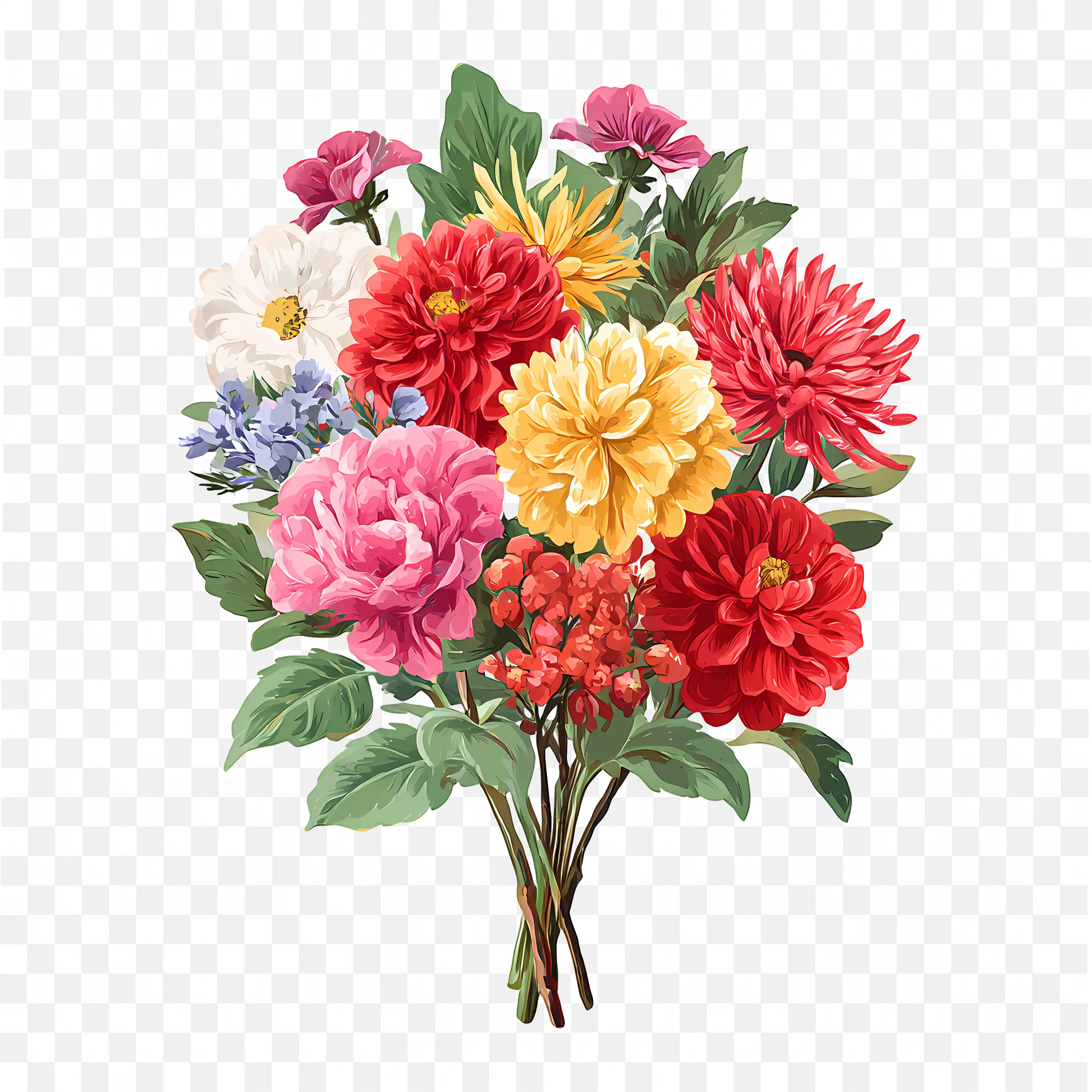 Bouquet of Flowers Clip Art Nature Floral Decoration Art