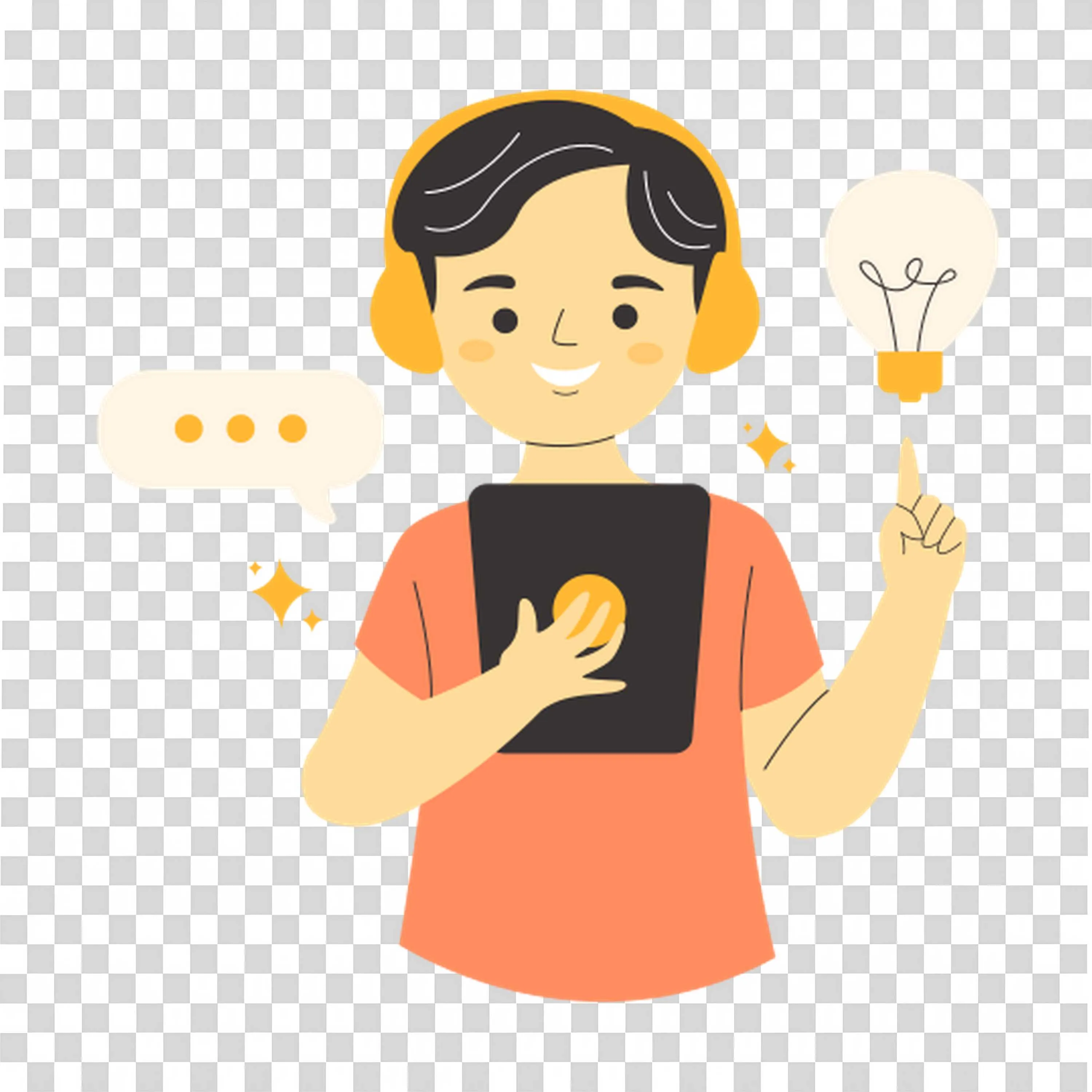 Boy Celebrates Learning with Happy Bright Smile Png