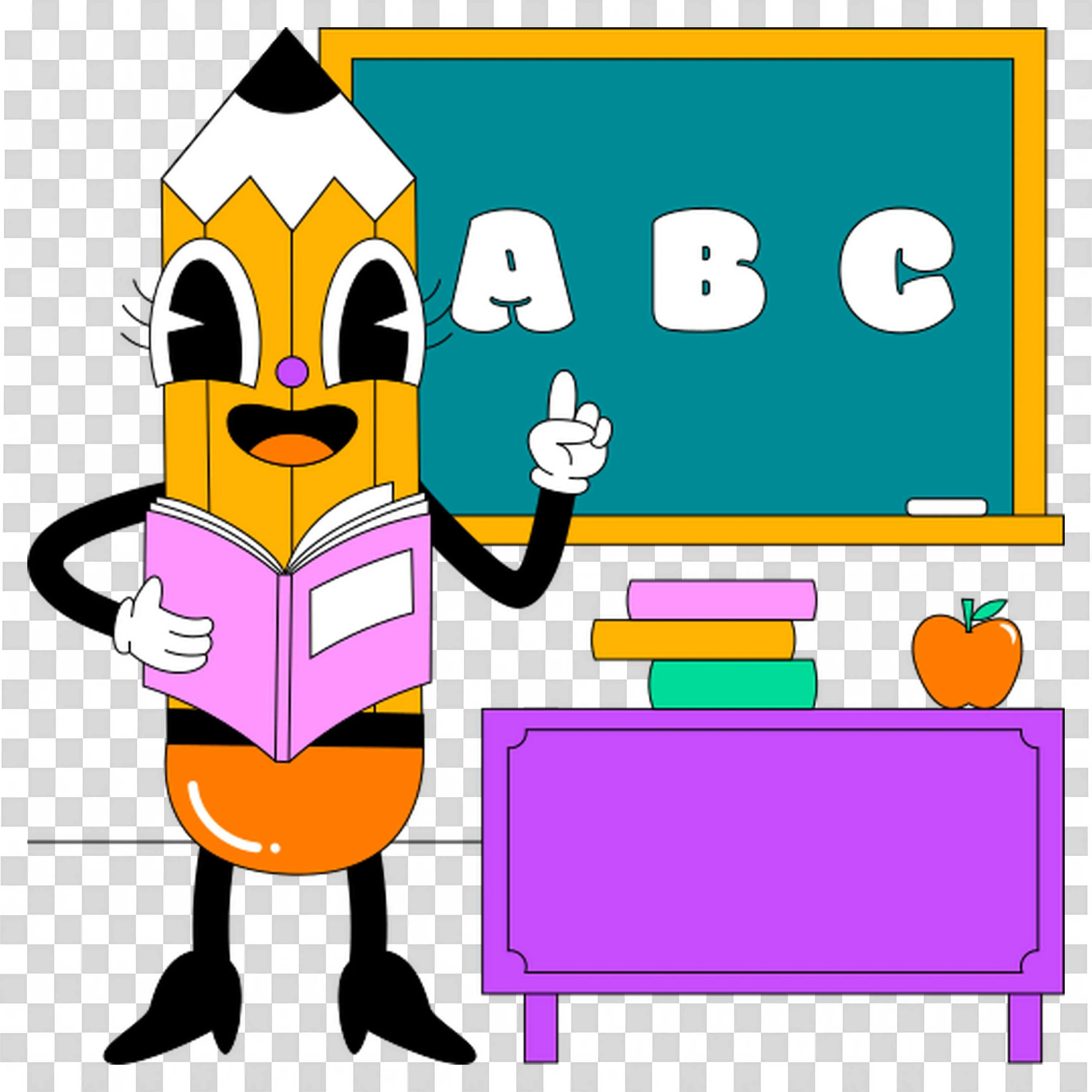 Boy Pointing to Abc Chart While Standing Next to a Shelf