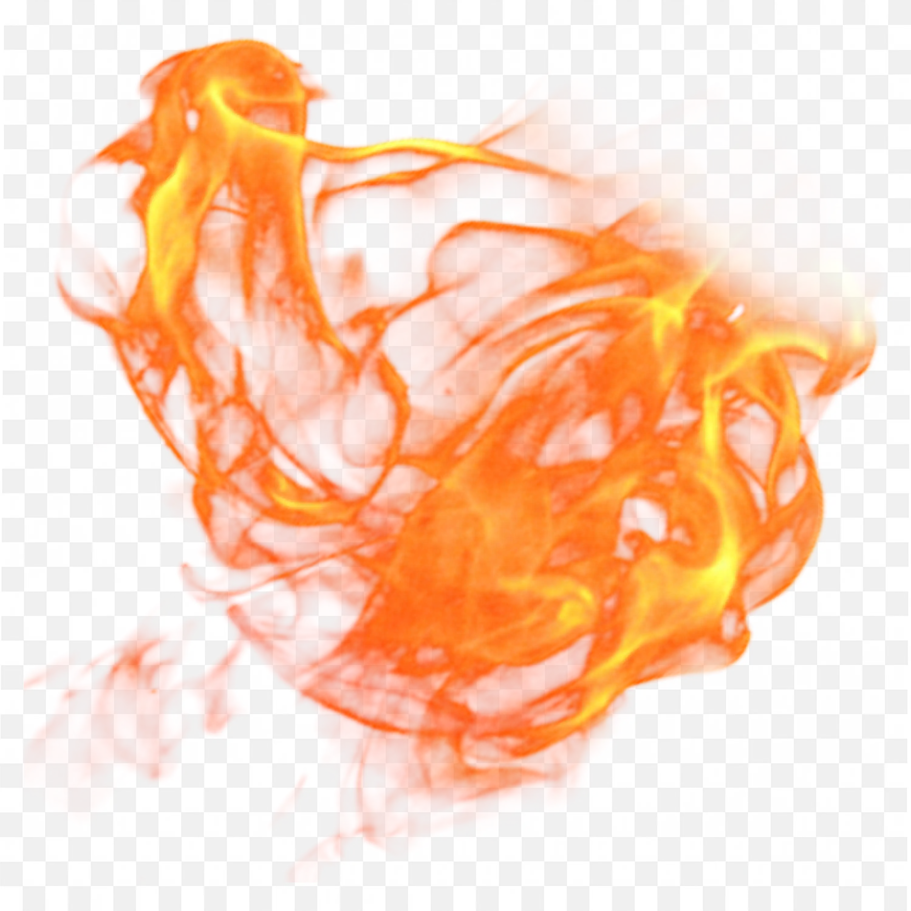 Bright Orange Fire Flame Graphic Bold Vector Illustration