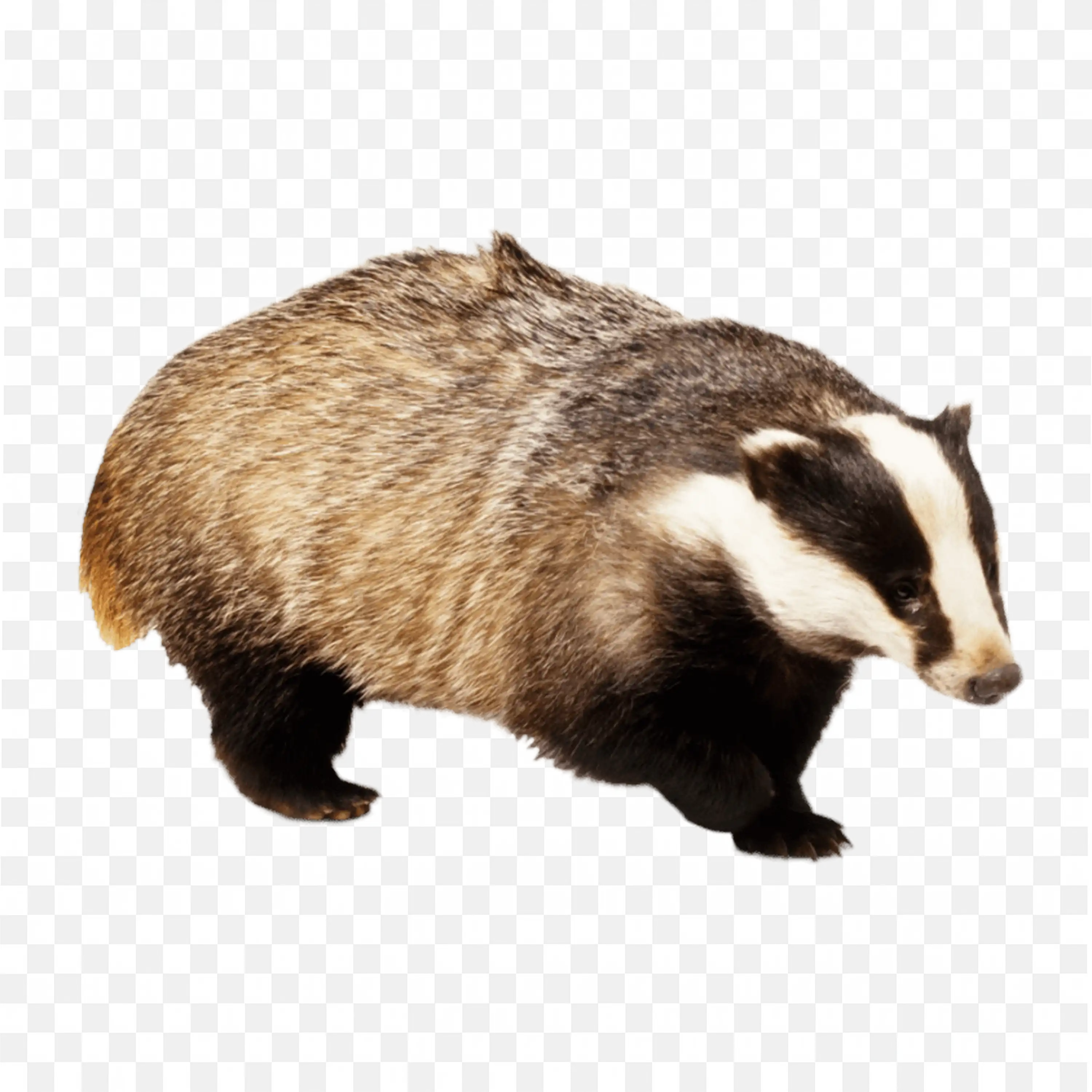 Brown Badger Side Clip Art Nature Wildlife Animal Design