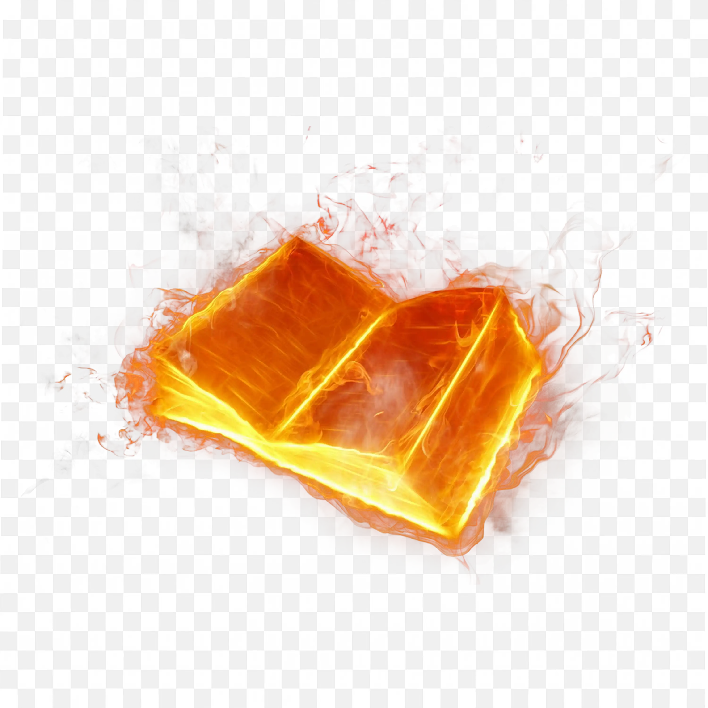 Burning Book Illustration Flaming Pages with Ethereal Glow