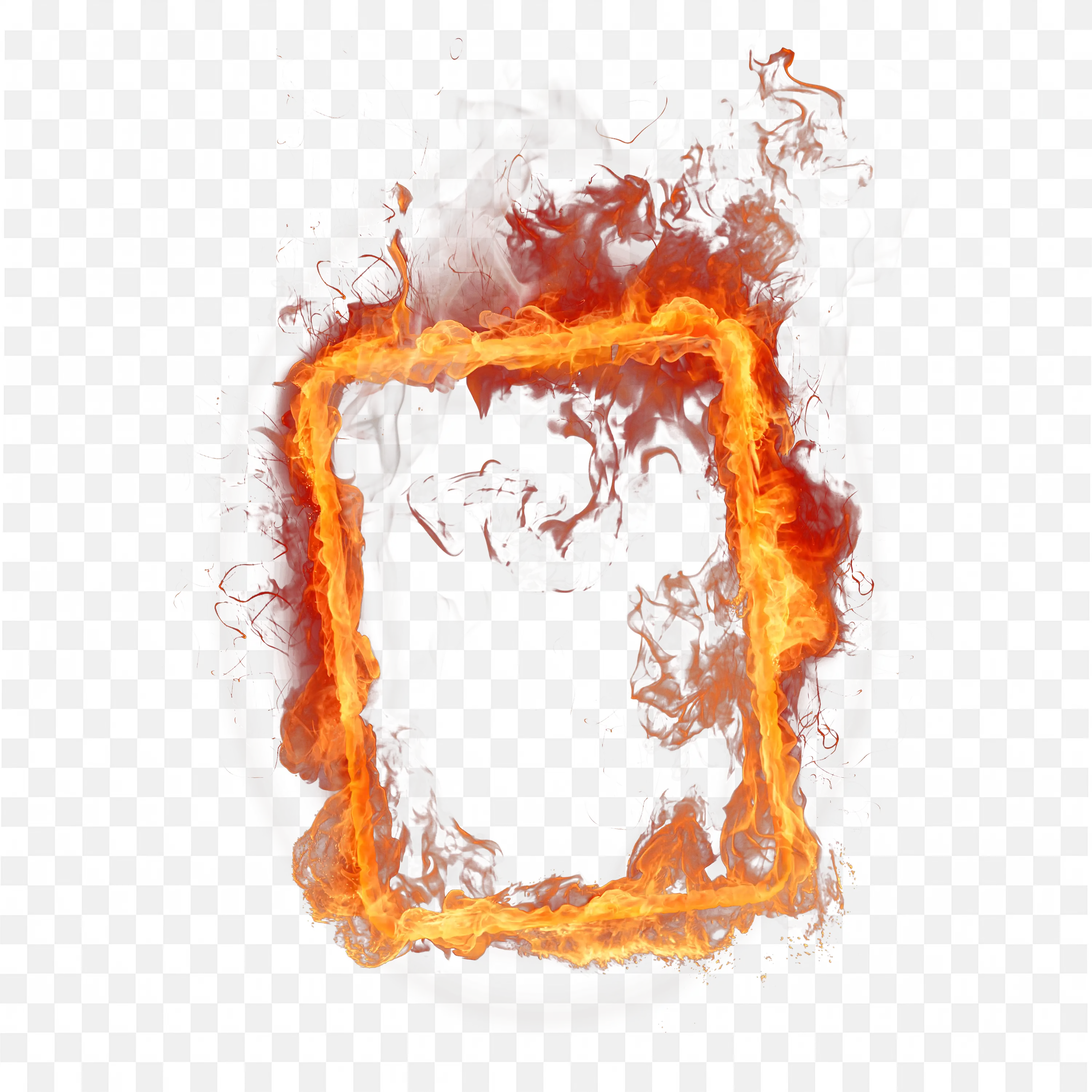 Burning Fire Frame PNG Image Free Download Transparent