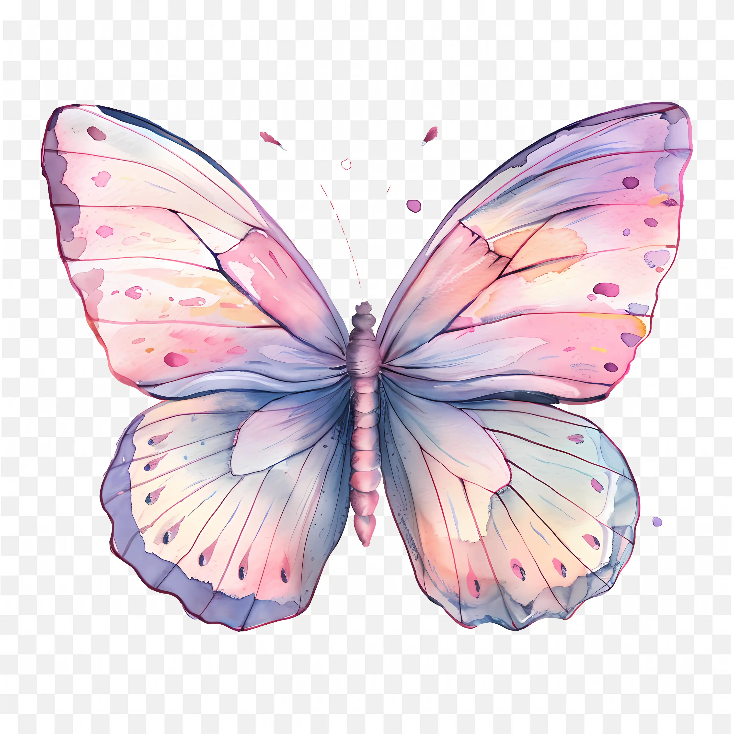 Butterfly PNG Nature Insect Wings Art Pastel Clip Design