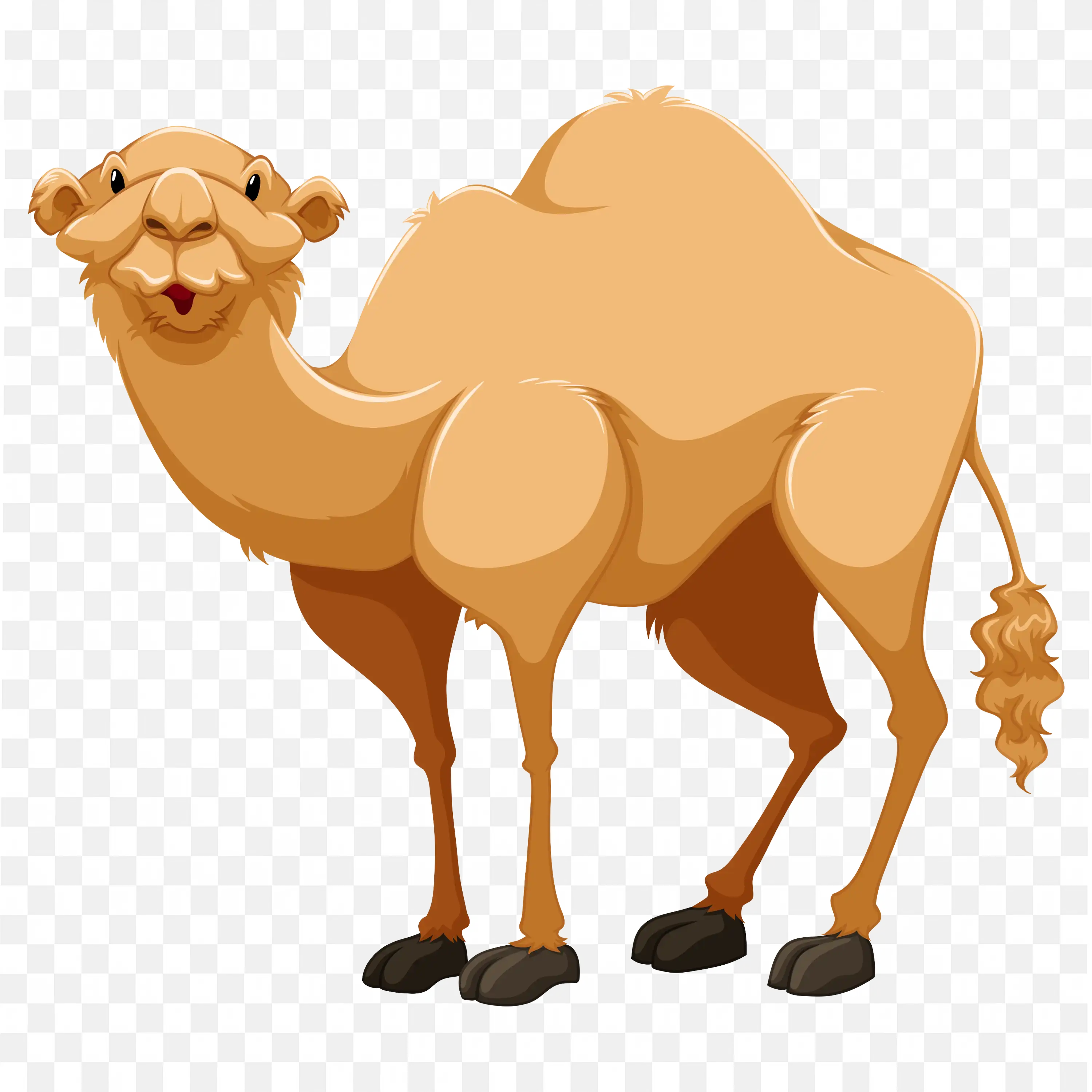 Camel Standing Side View Desert Animal PNG Clipart