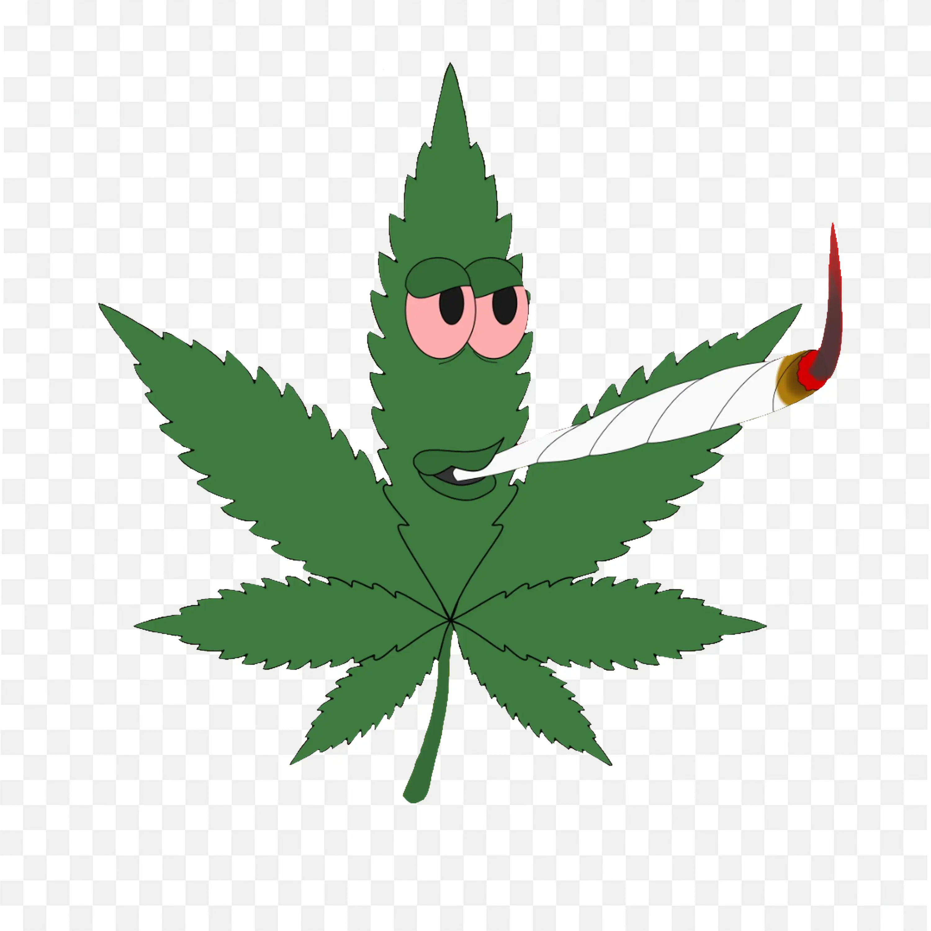 Cannabis Leaf PNG Green Plant Nature Art Clip Design Scene