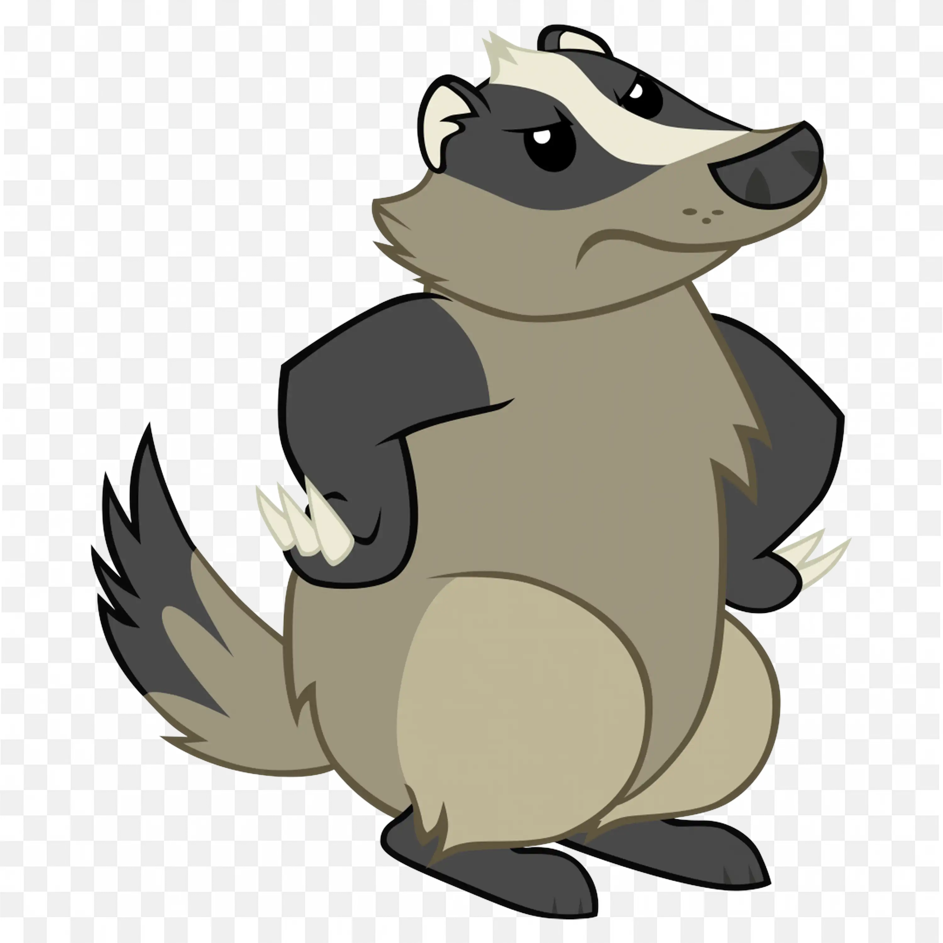 Cartoon Badger Clip Art Standing Nature Animal Art Download
