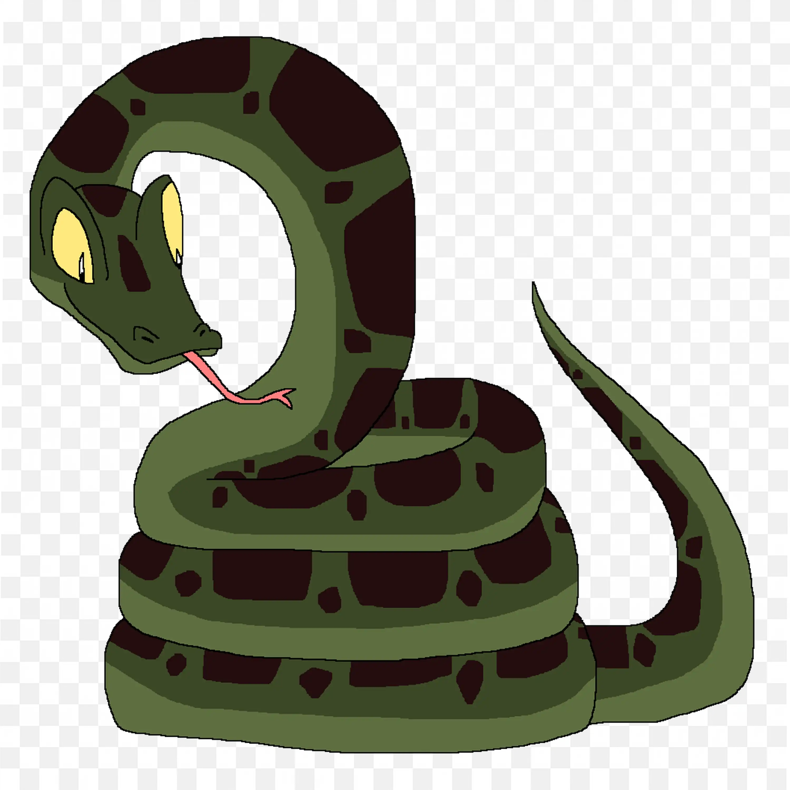 Cartoon Cobra Snake Clip Art Green Nature Reptile Art