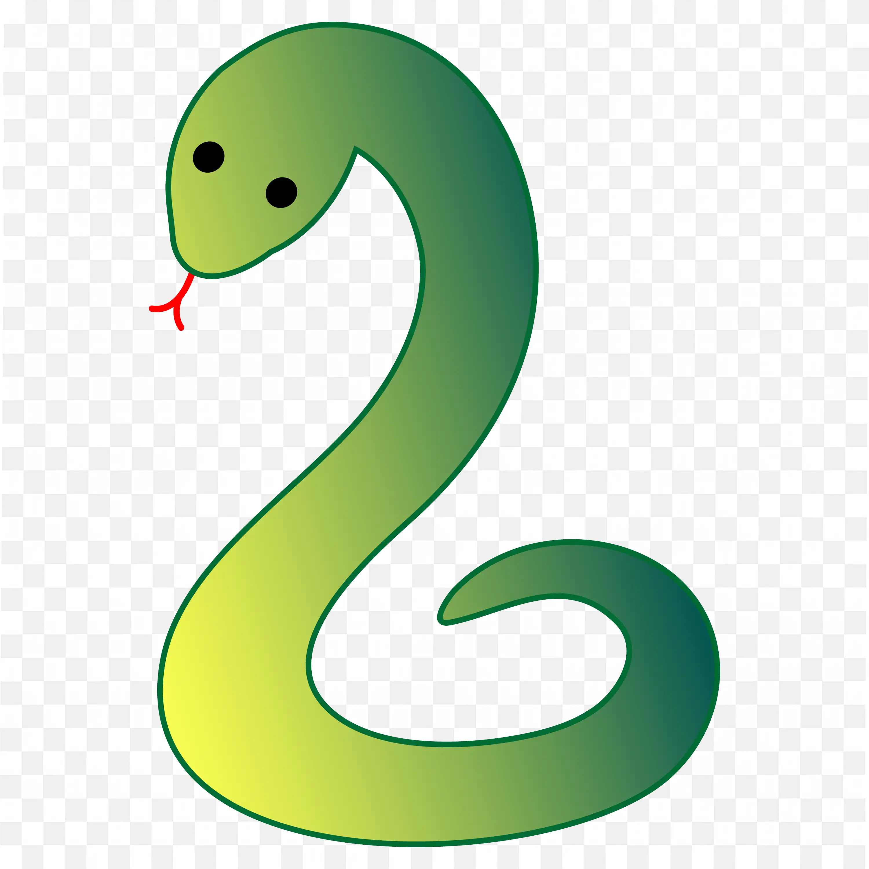 Cartoon Green Snake Clip Art Cute Face Nature Reptile Art