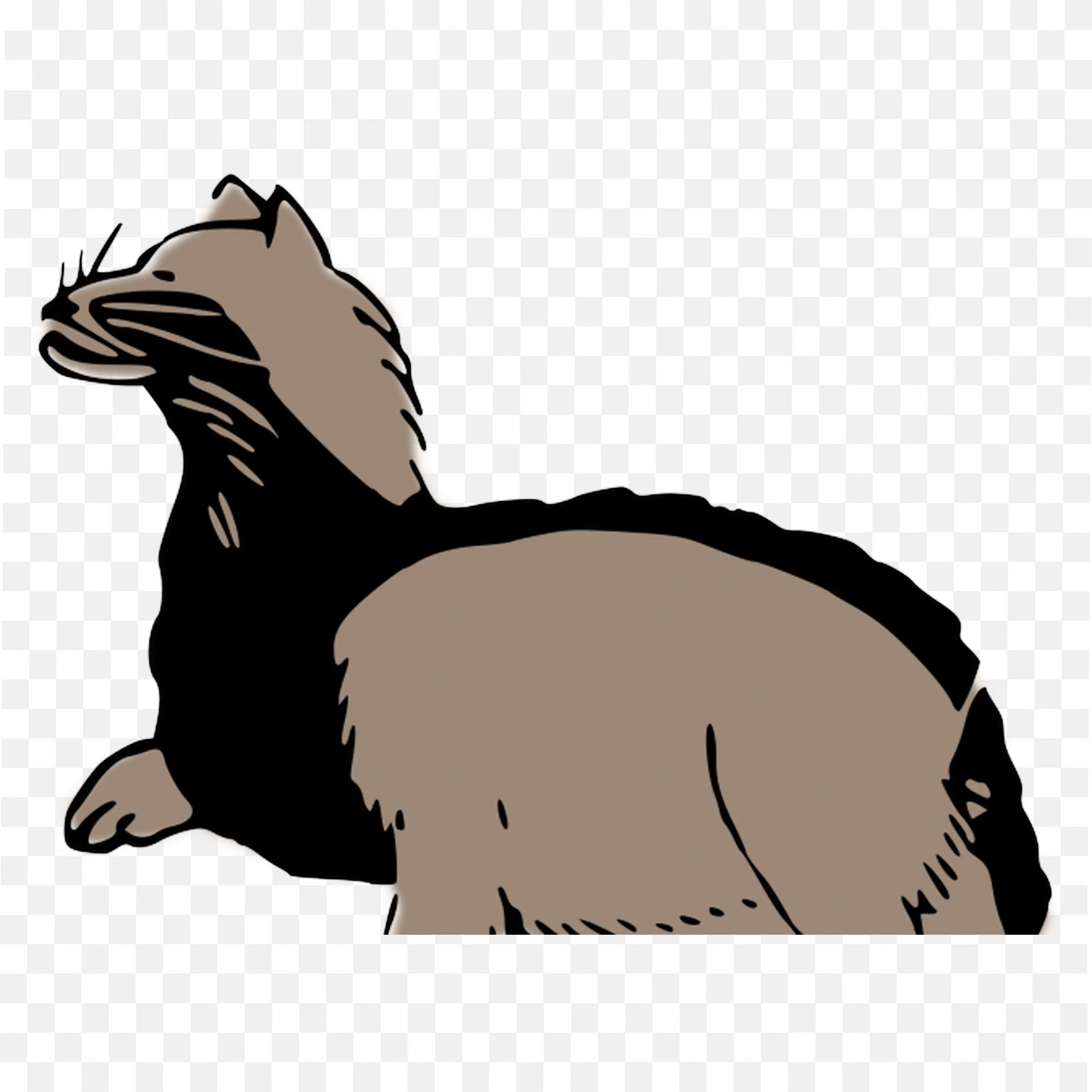Cartoon Honey Badger PNG Cute Animal Illustration Art