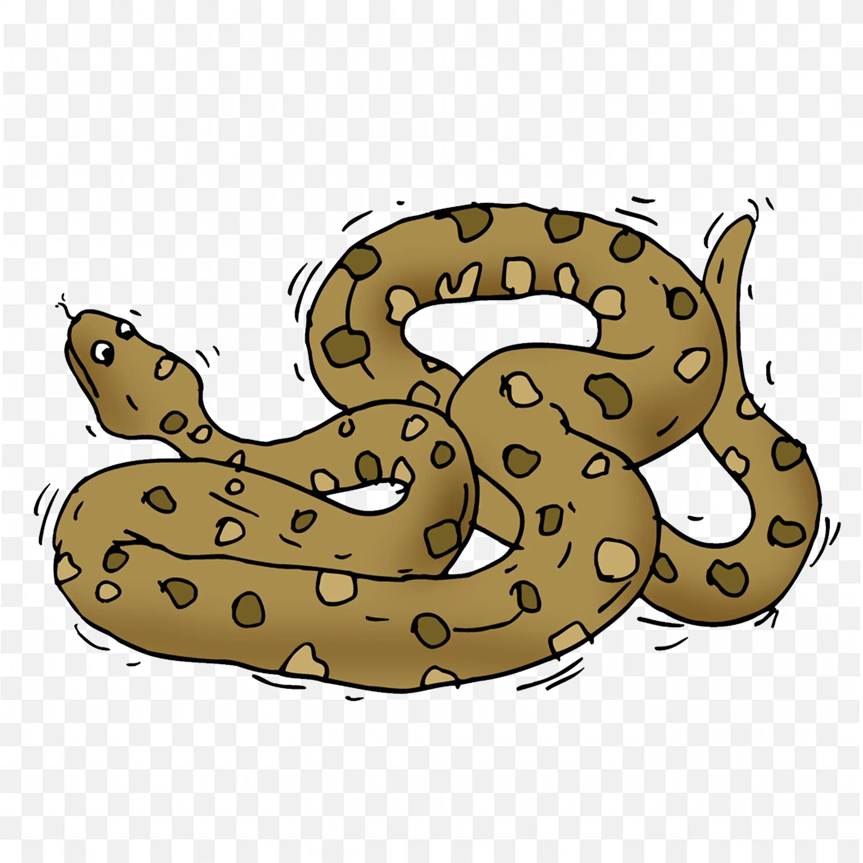 Cartoon Rattlesnake Clip Art Nature Animal Desert Snake Art