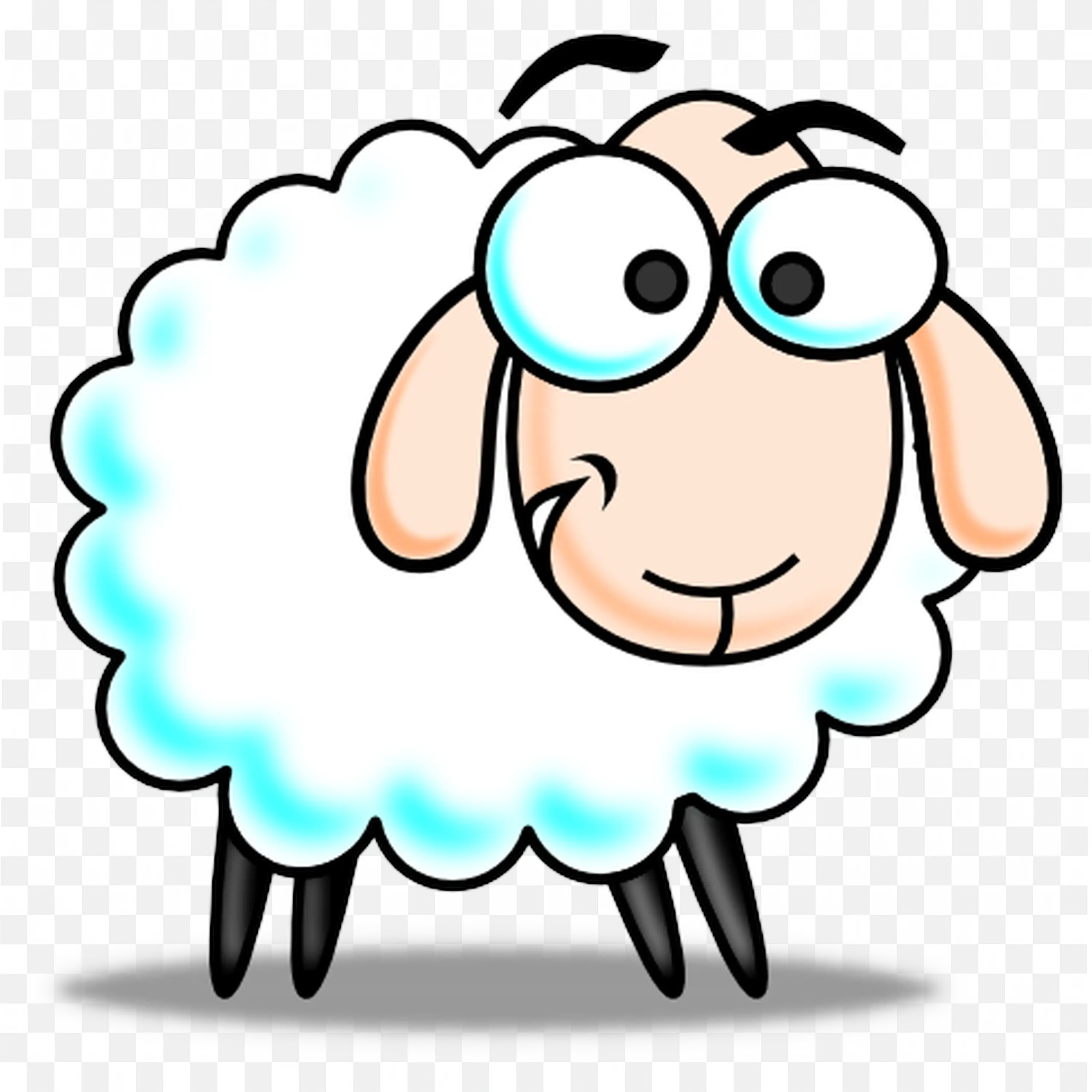 Cartoon Sheep PNG Farm Animal Nature Clip Art Cute Funny