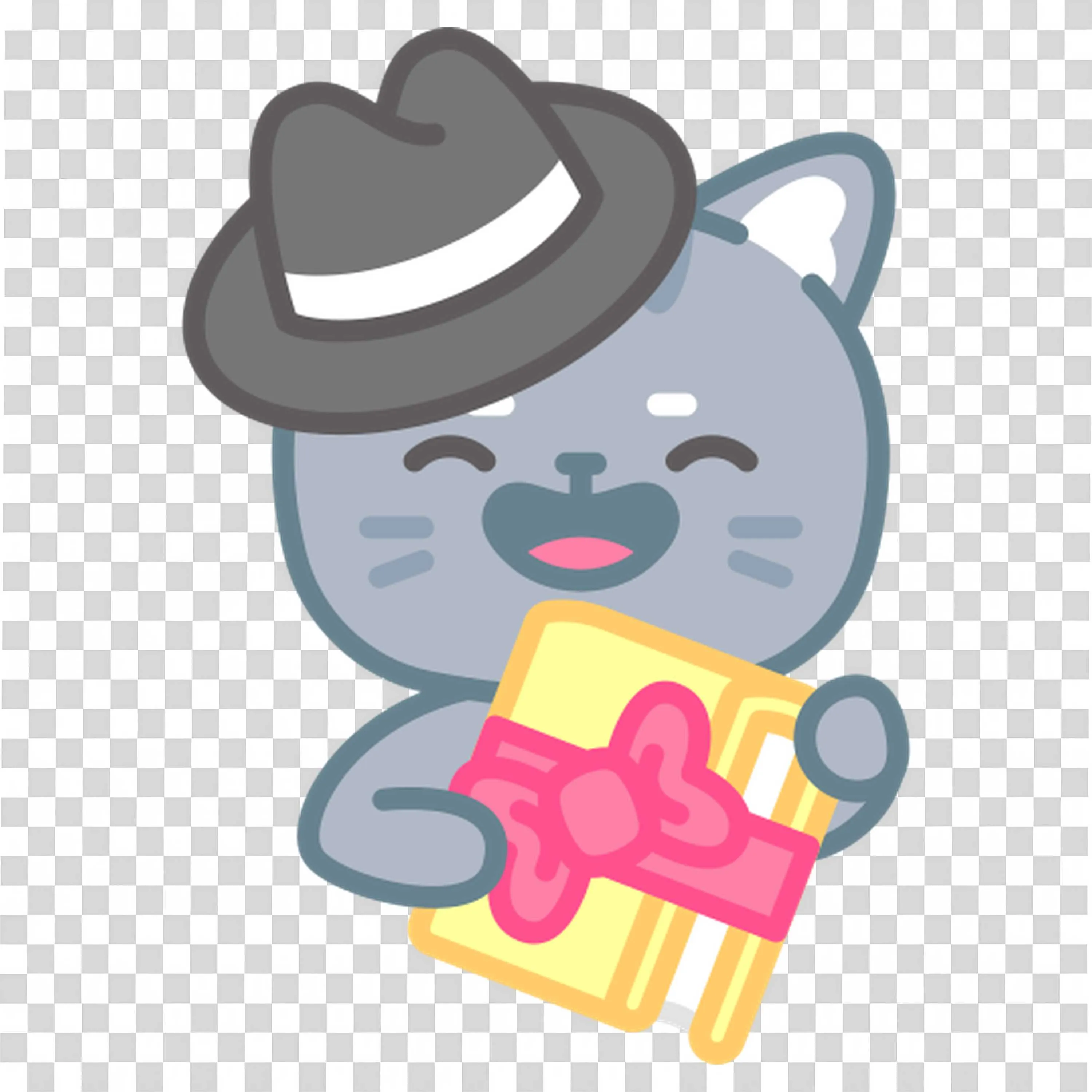 Cat Student Studies Wearing Smart Detective Hat Free Download