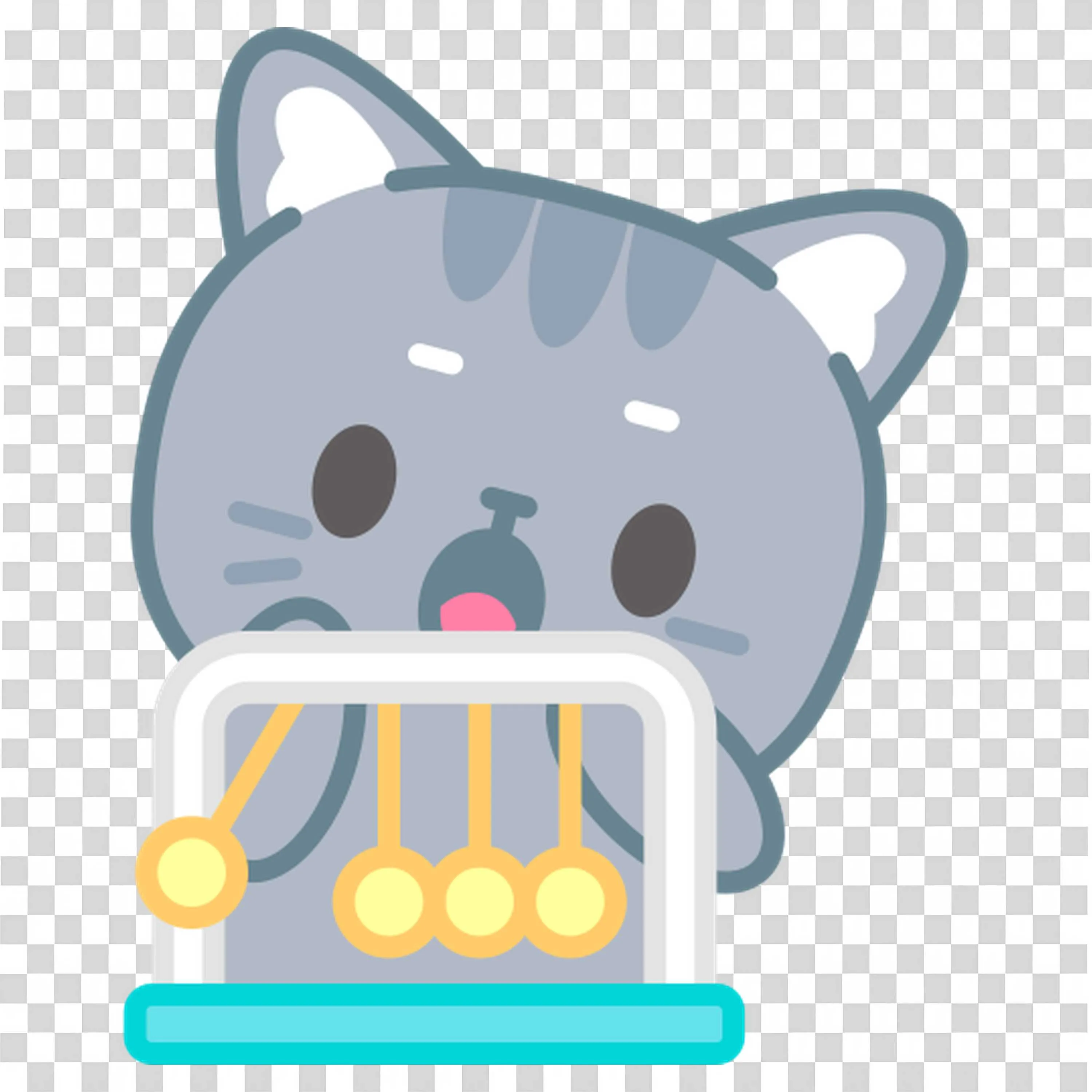 Cat with Science Beaker Wearing Lab Coat and Goggles On