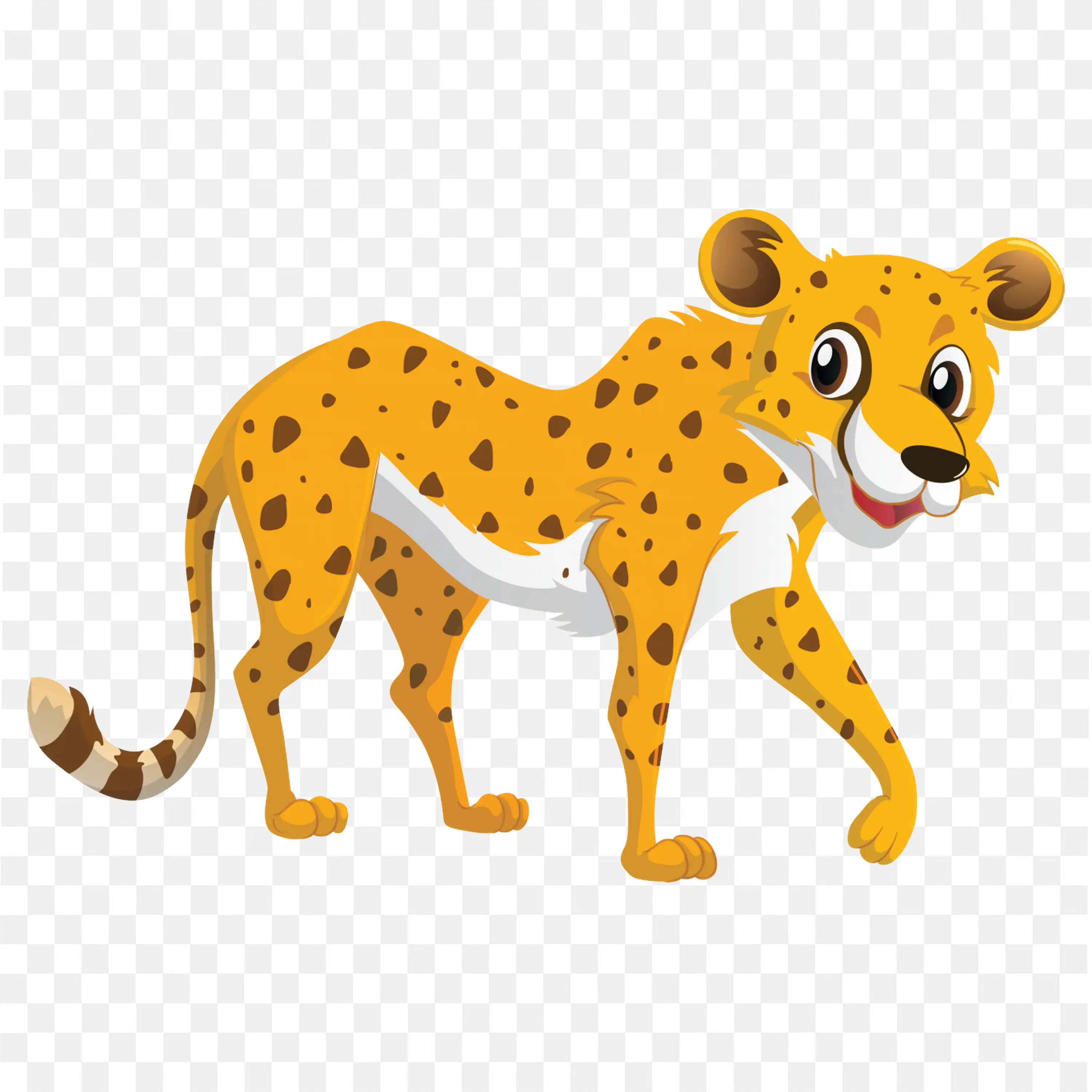 Cheetah Cartoon Clip Art Running Wildlife Nature Animal