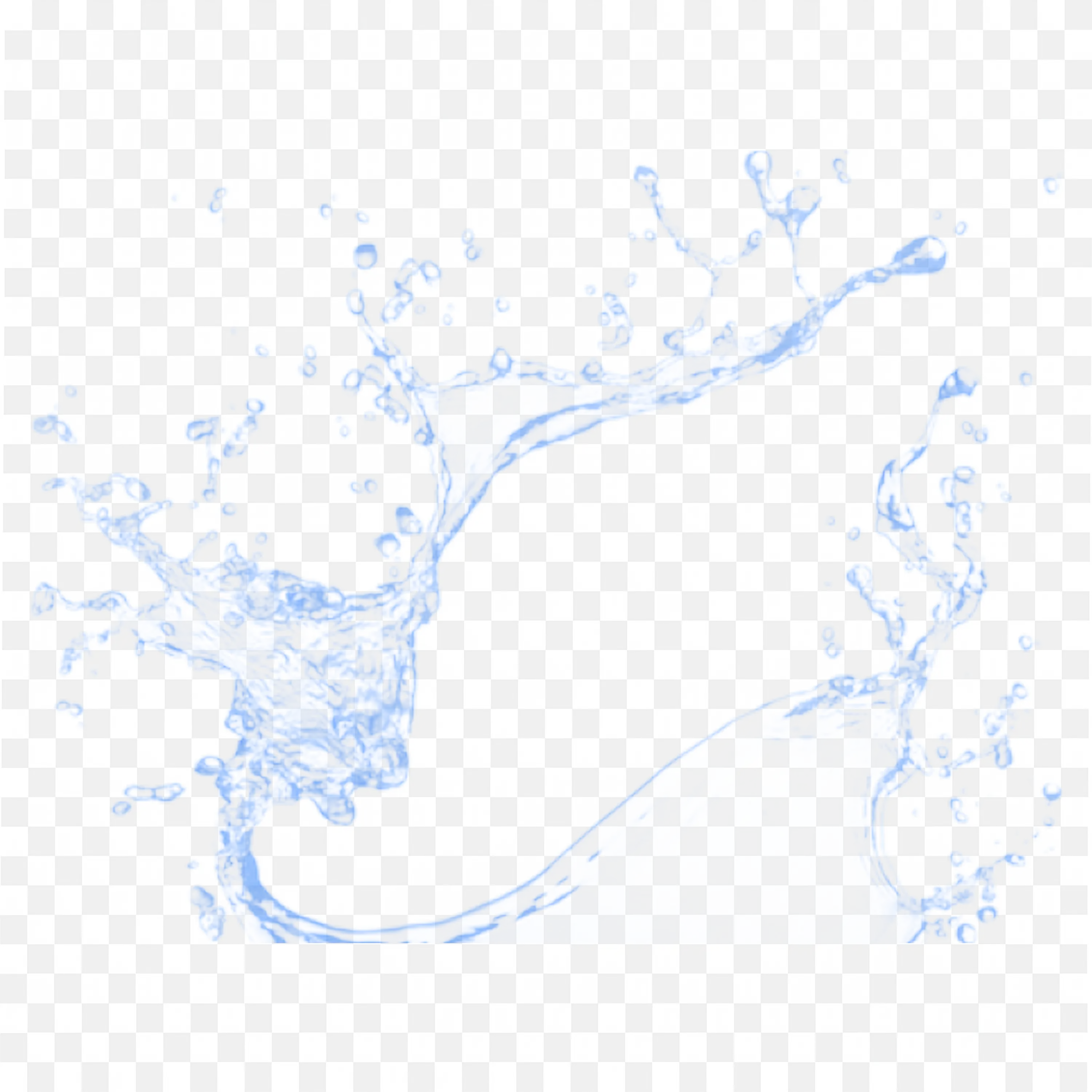 Clean Water Splash Rising Up Transparent Real Effect