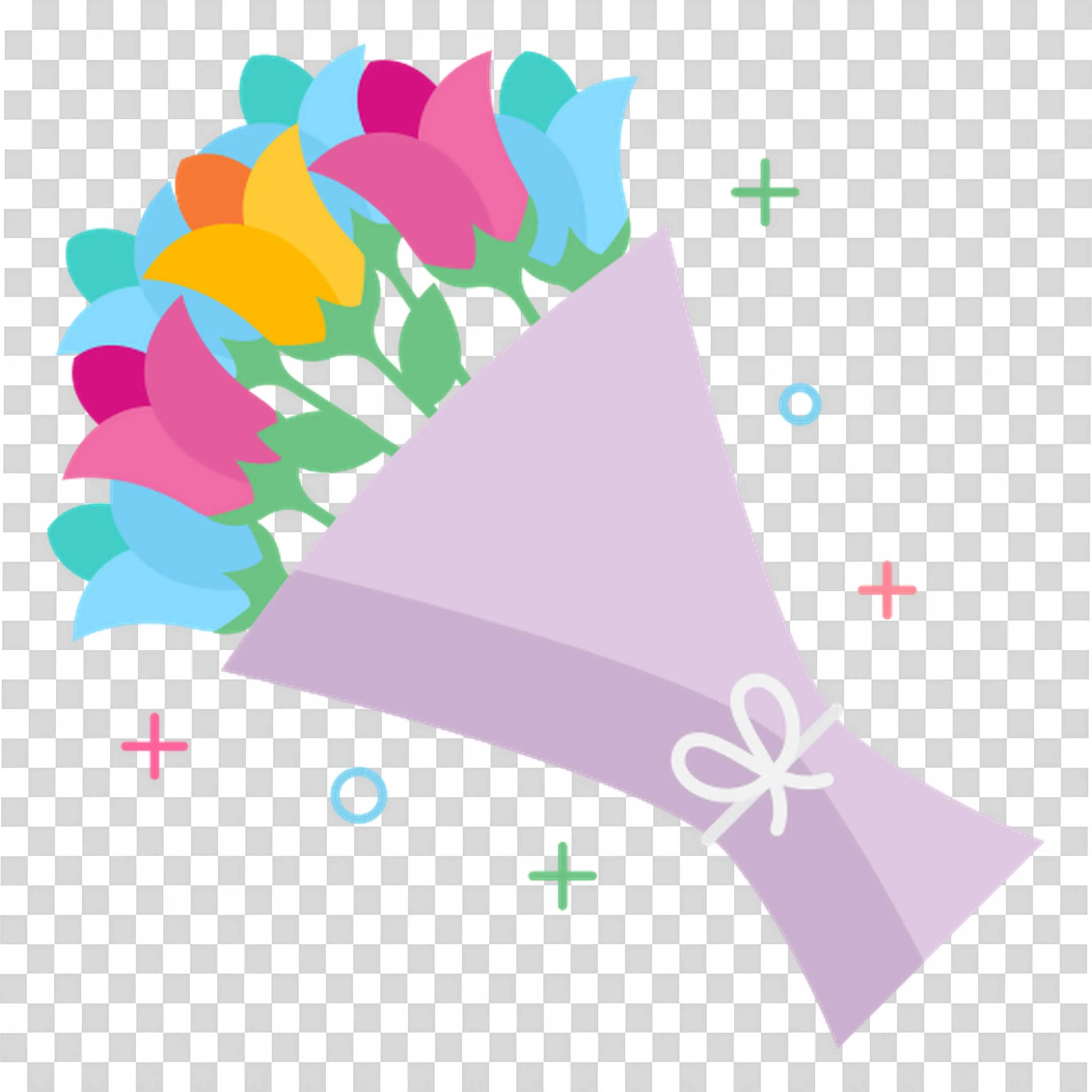 Colorful Bouquet Gift Shows Happy Moment Free PNGImage