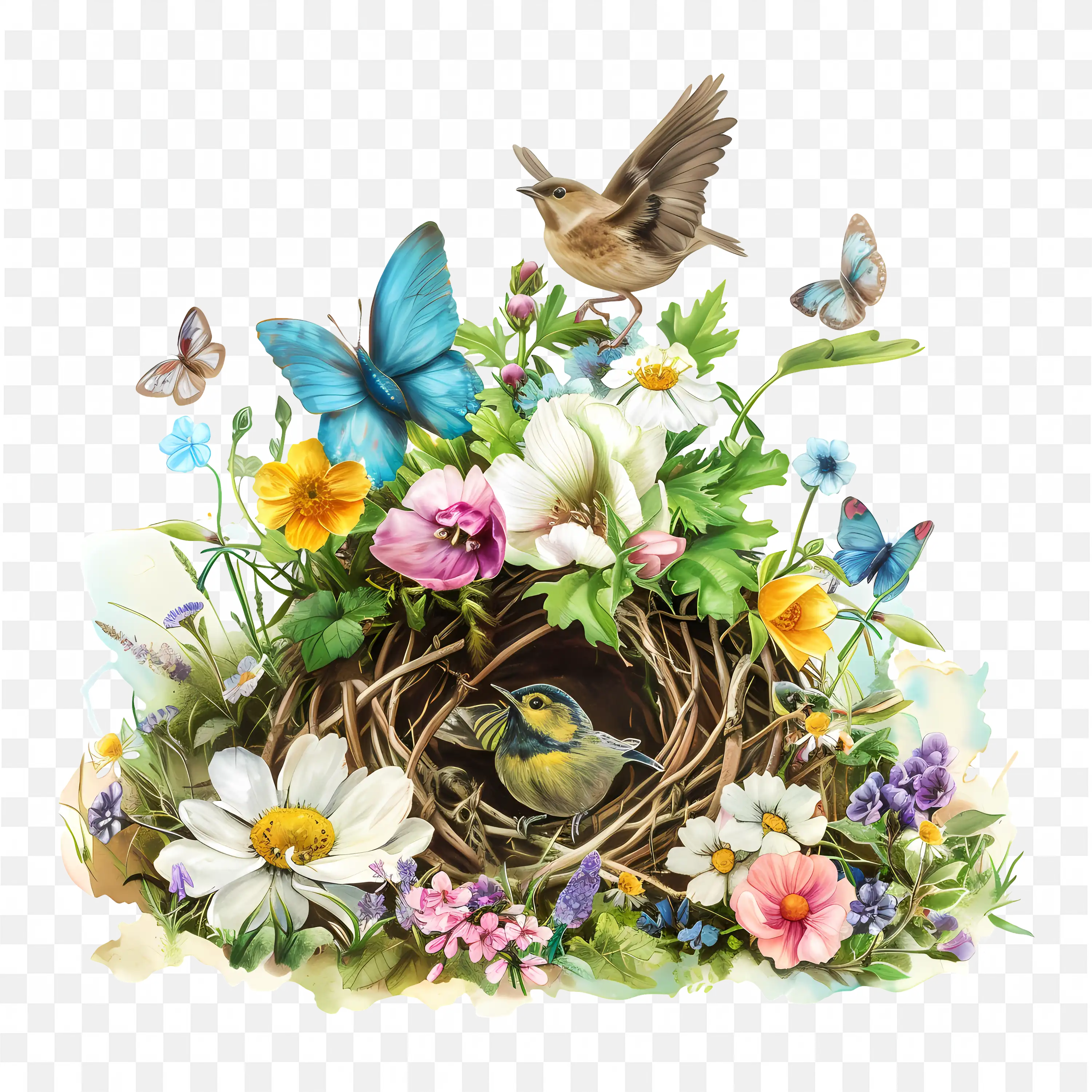 Colorful Flower Bouquet Clip Art Nature Arrangement Art