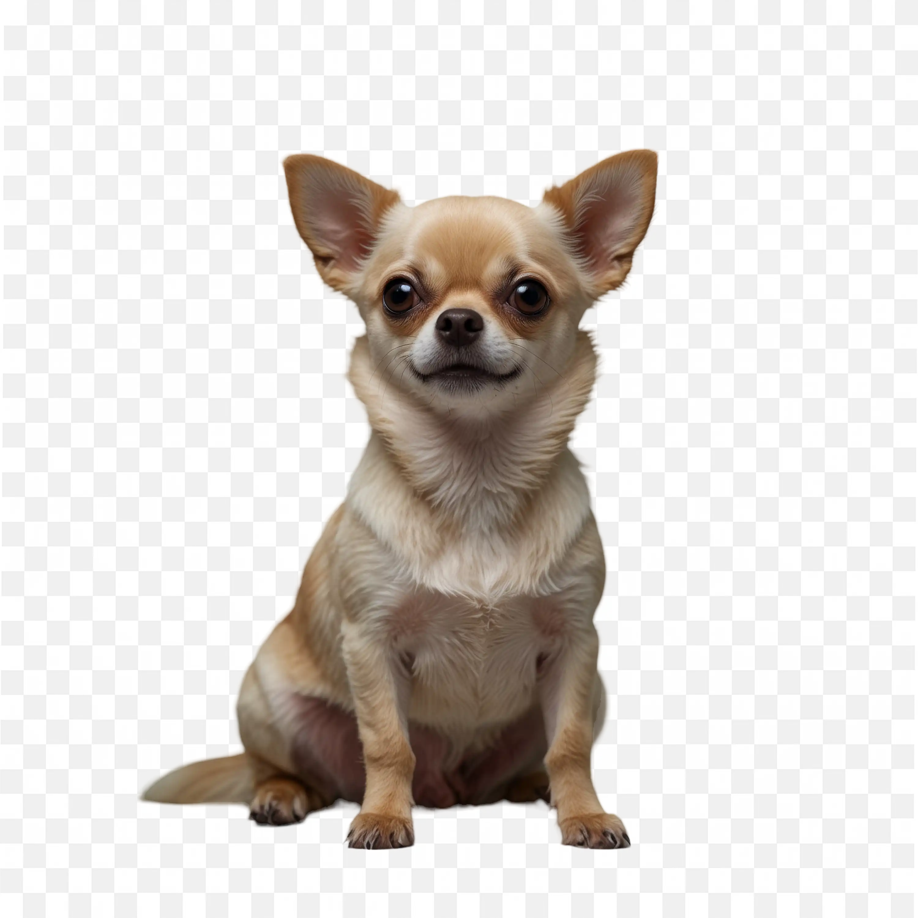 Cute Chihuahua Puppy Sitting and Smiling Transparent PNG