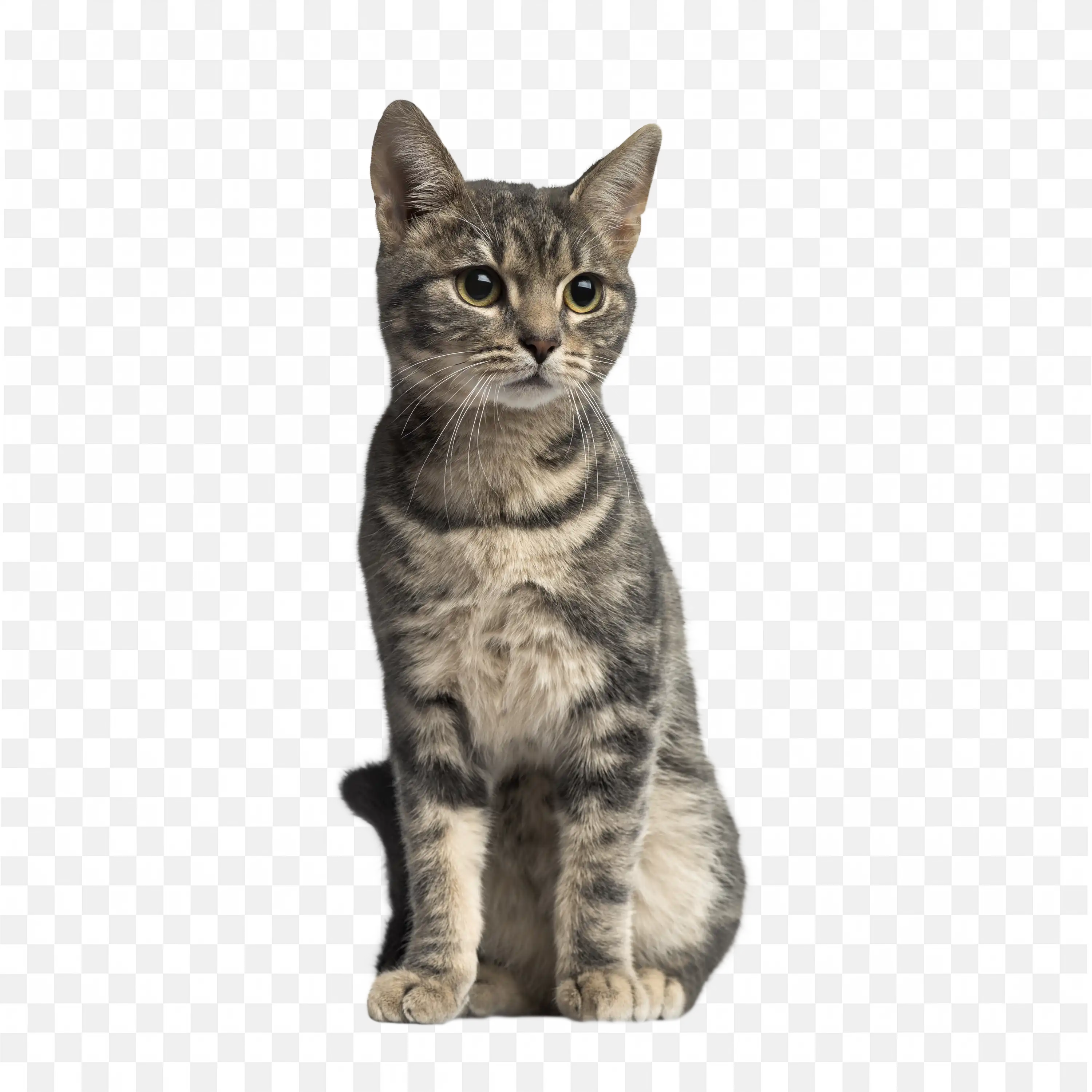 Cute Kitten PNG Pet Cat Standing Animal Clip Art Design