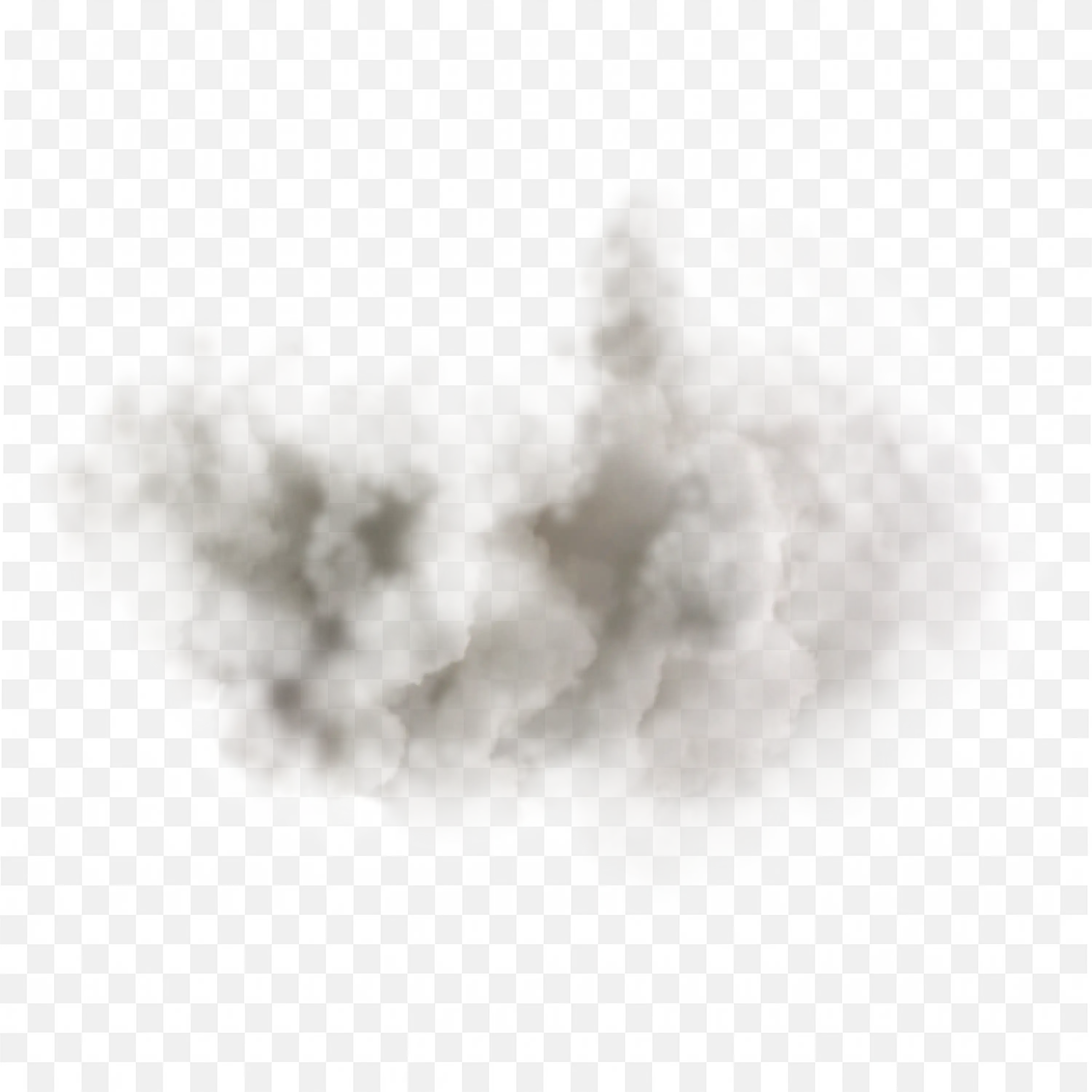 Dark Smoke Plume Rising Transparent Fog PNG Overlay