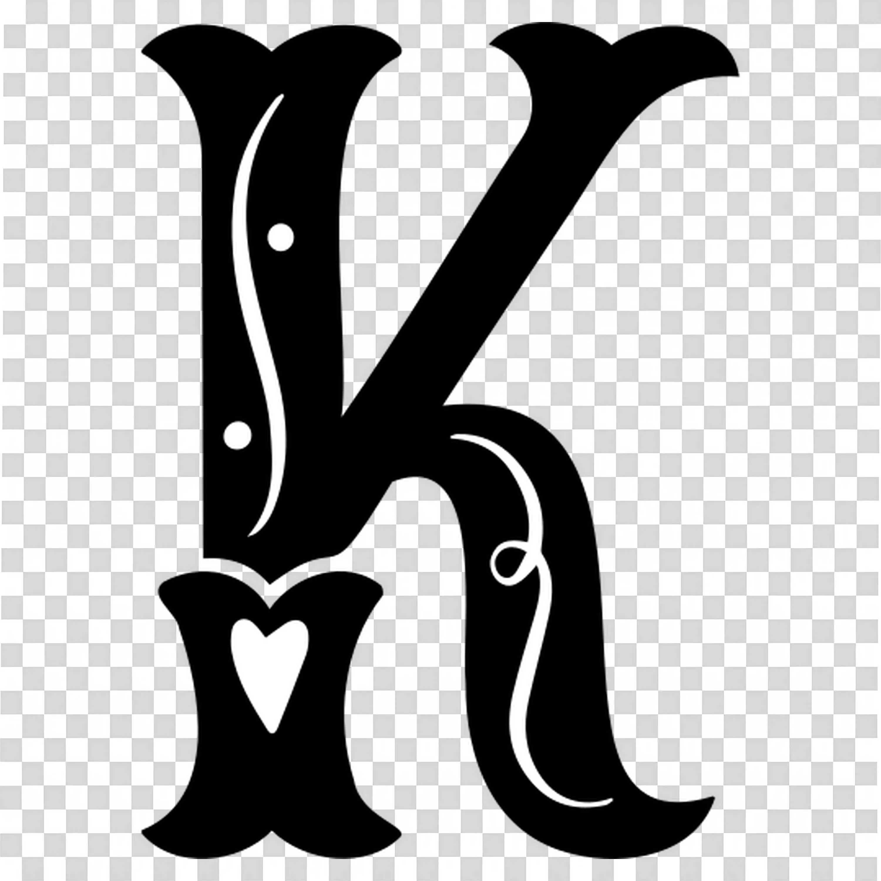 Decorative Letter K Brings Creative Alphabet Learning
