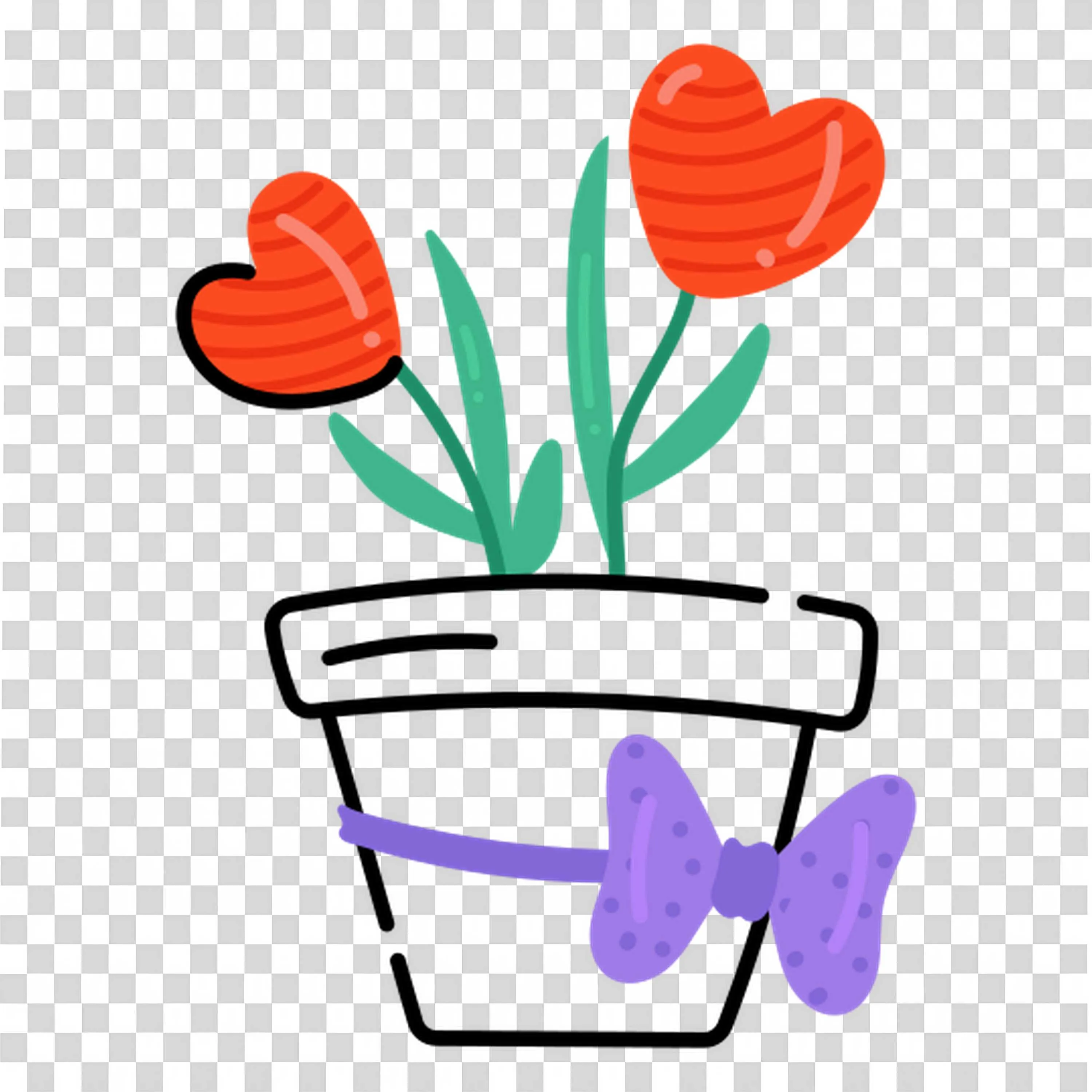 Decorative Pot with Flowers Sparks Positivity PNGImage