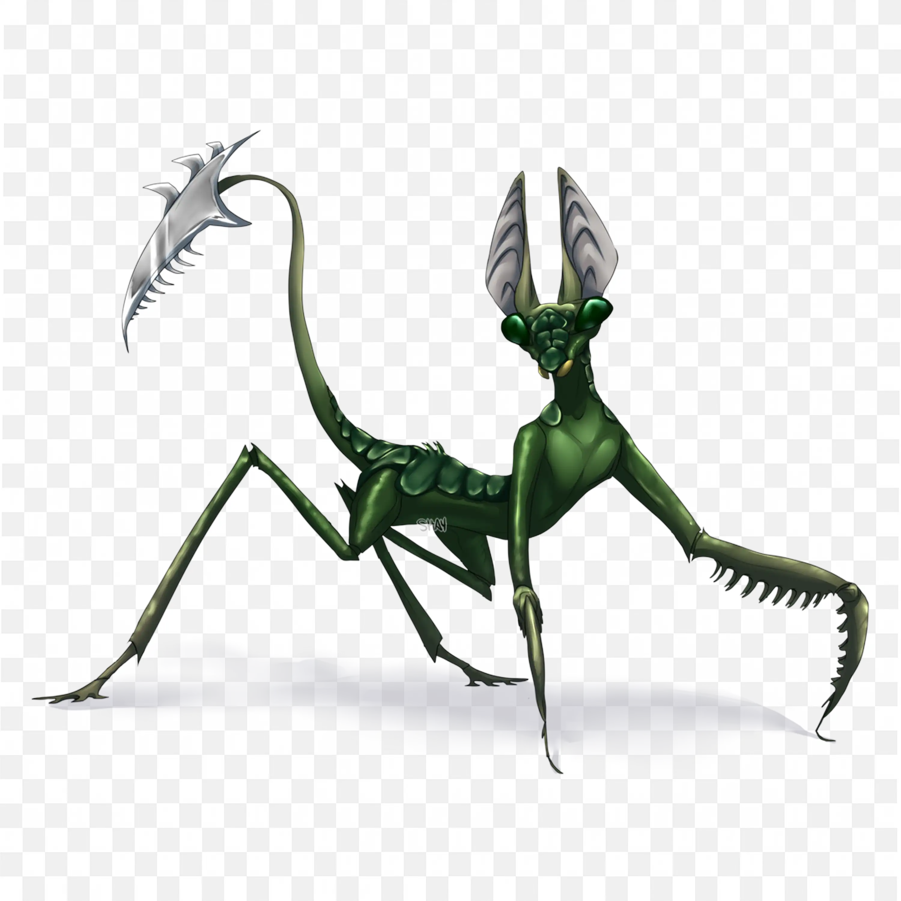 Devils Flower Mantis PNG Front View Vector Download