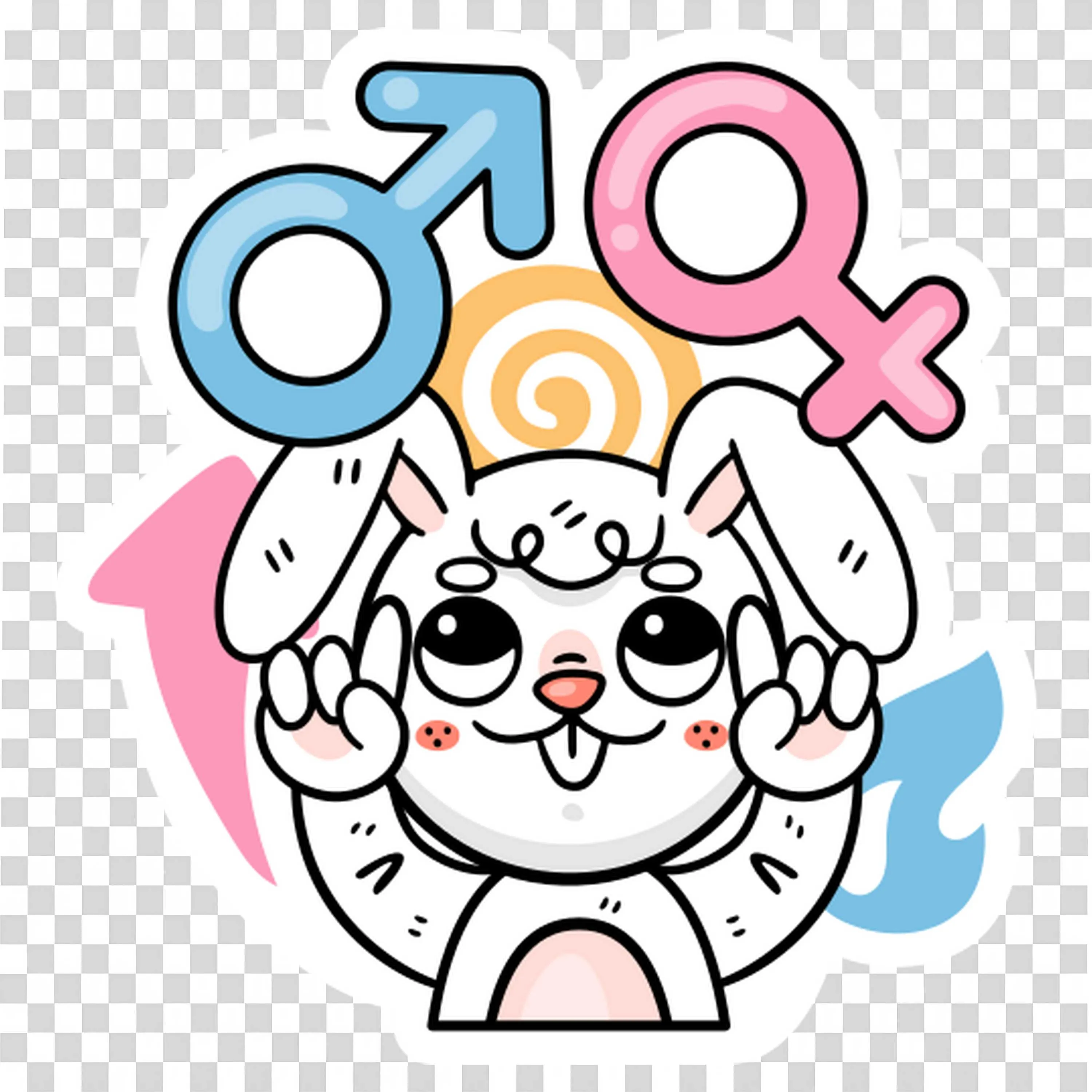 Doodle of Science Elements Like Gears and Gender Signs