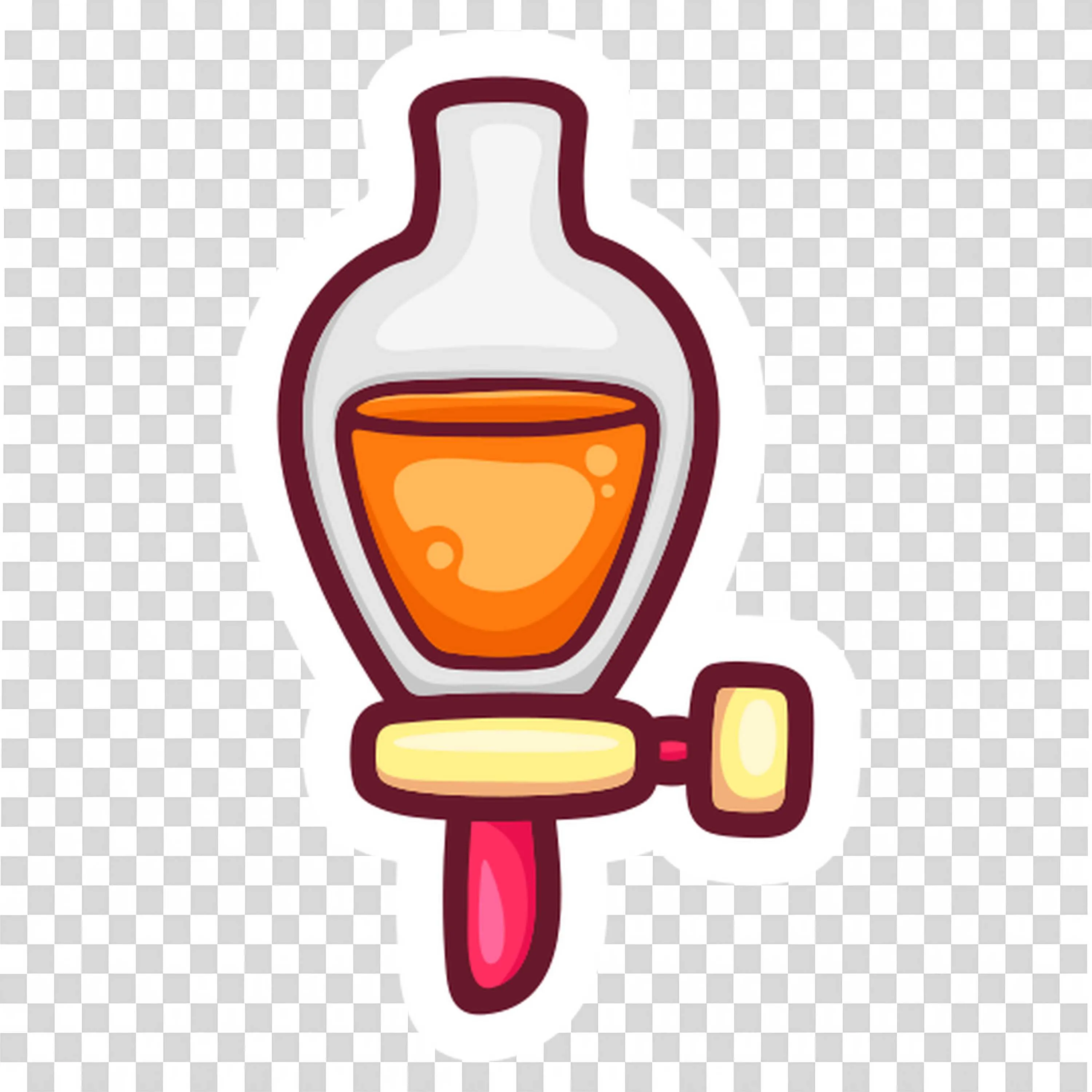 Dropper Bottle in Red and Orange Used for School Experiments