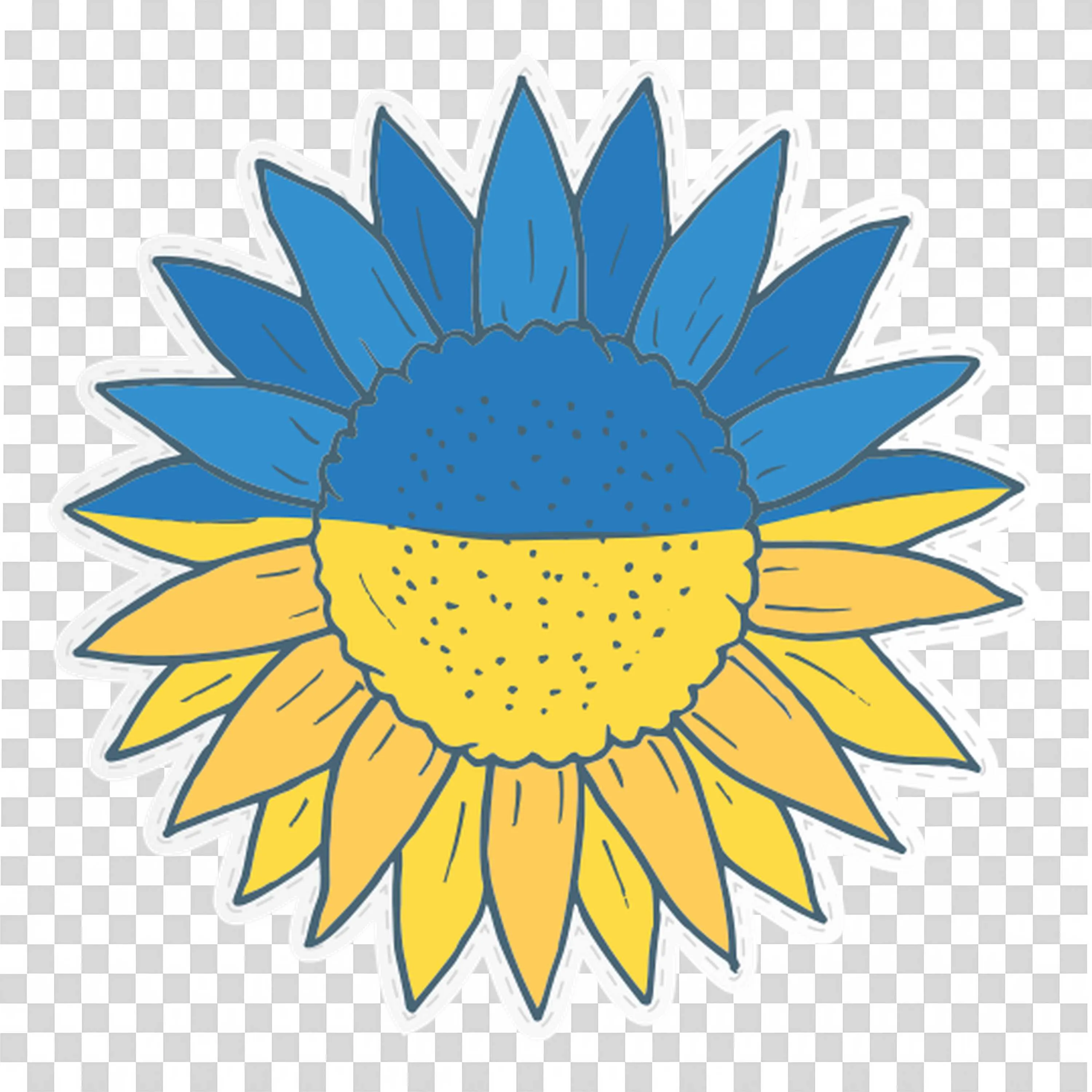 Dual Color Sunflower Shines with Bold Warmth PNGImage