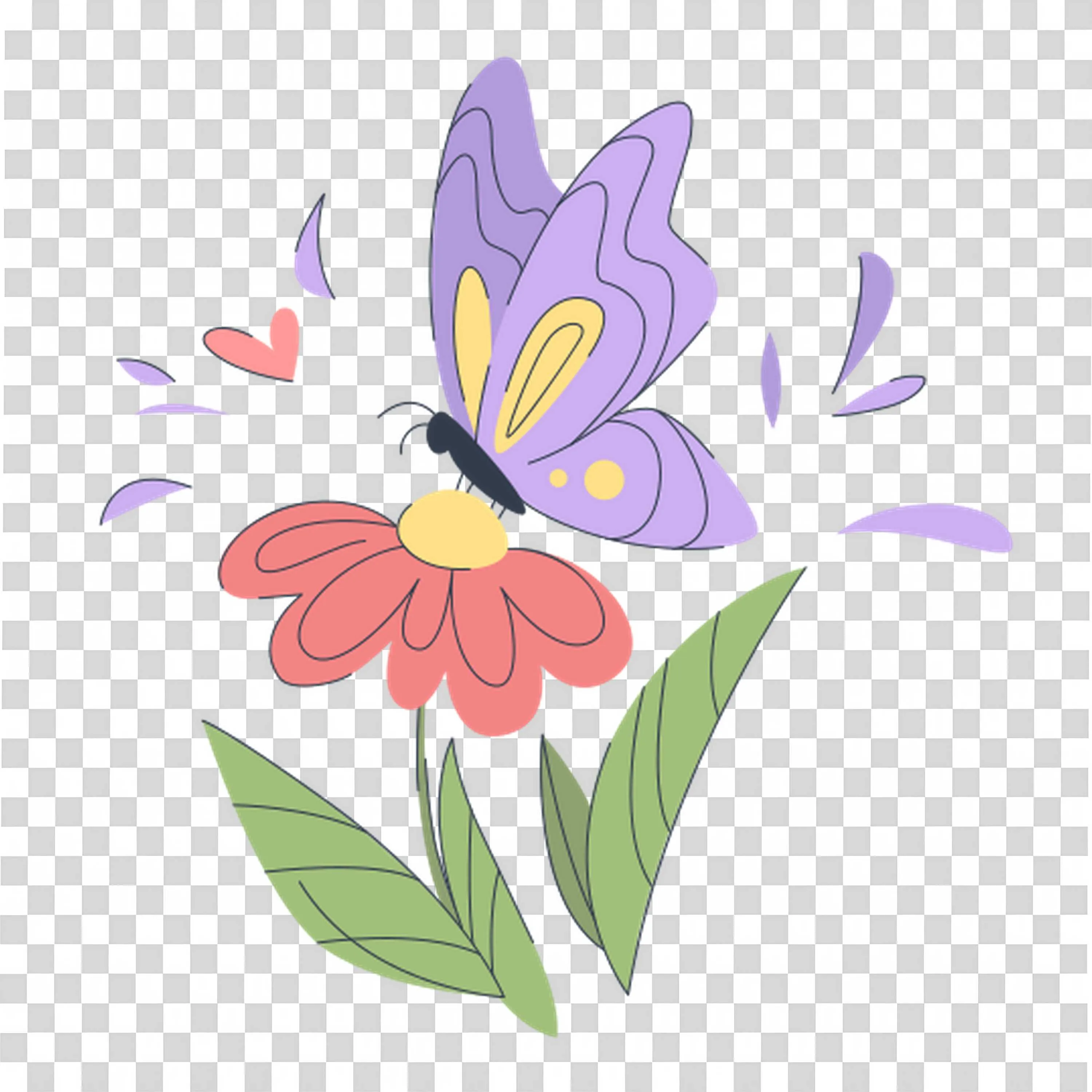 Elegant Flower Symbolizes Calm and Serenity Free PNG