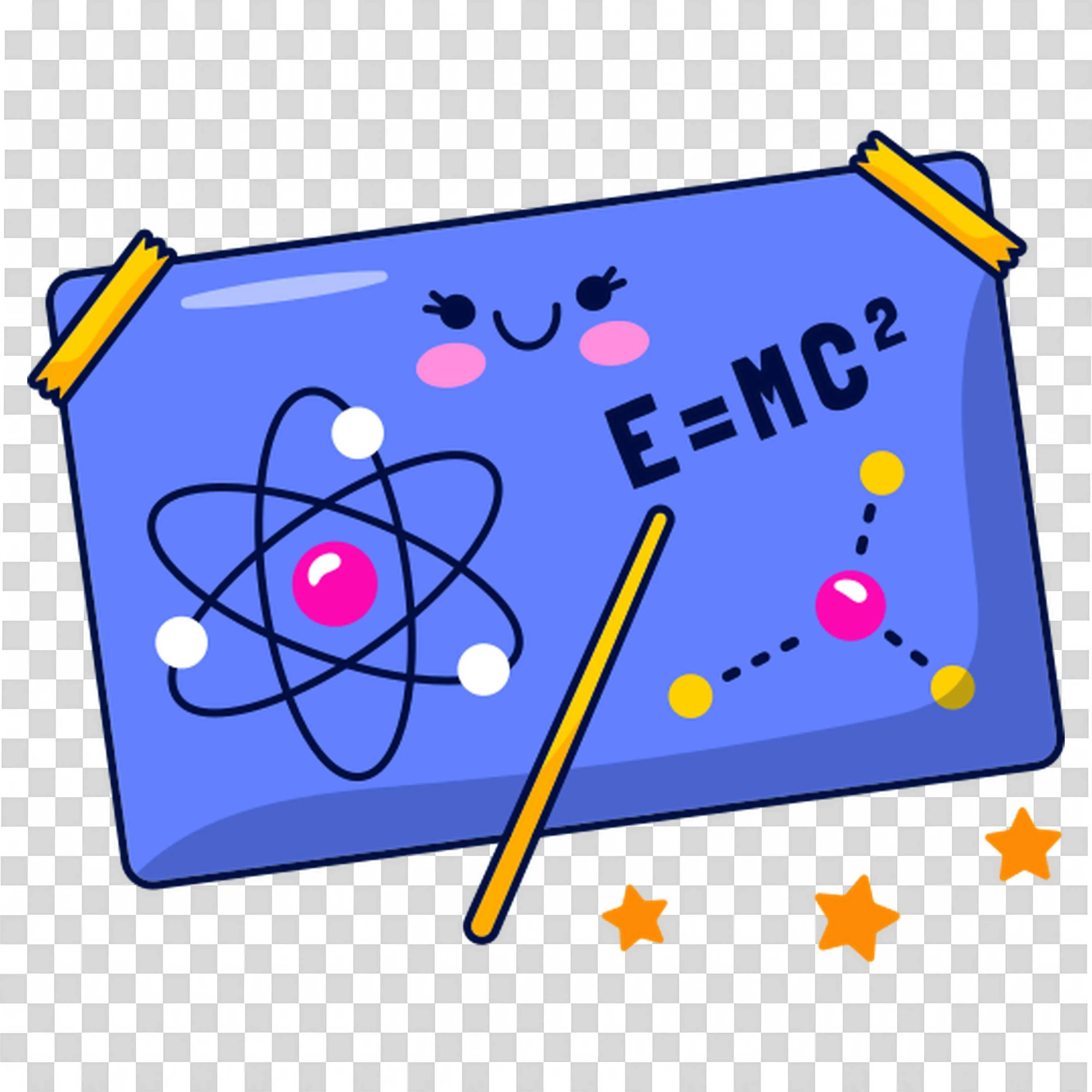 English Symbols and Stars Around Blue Notebook Free Download