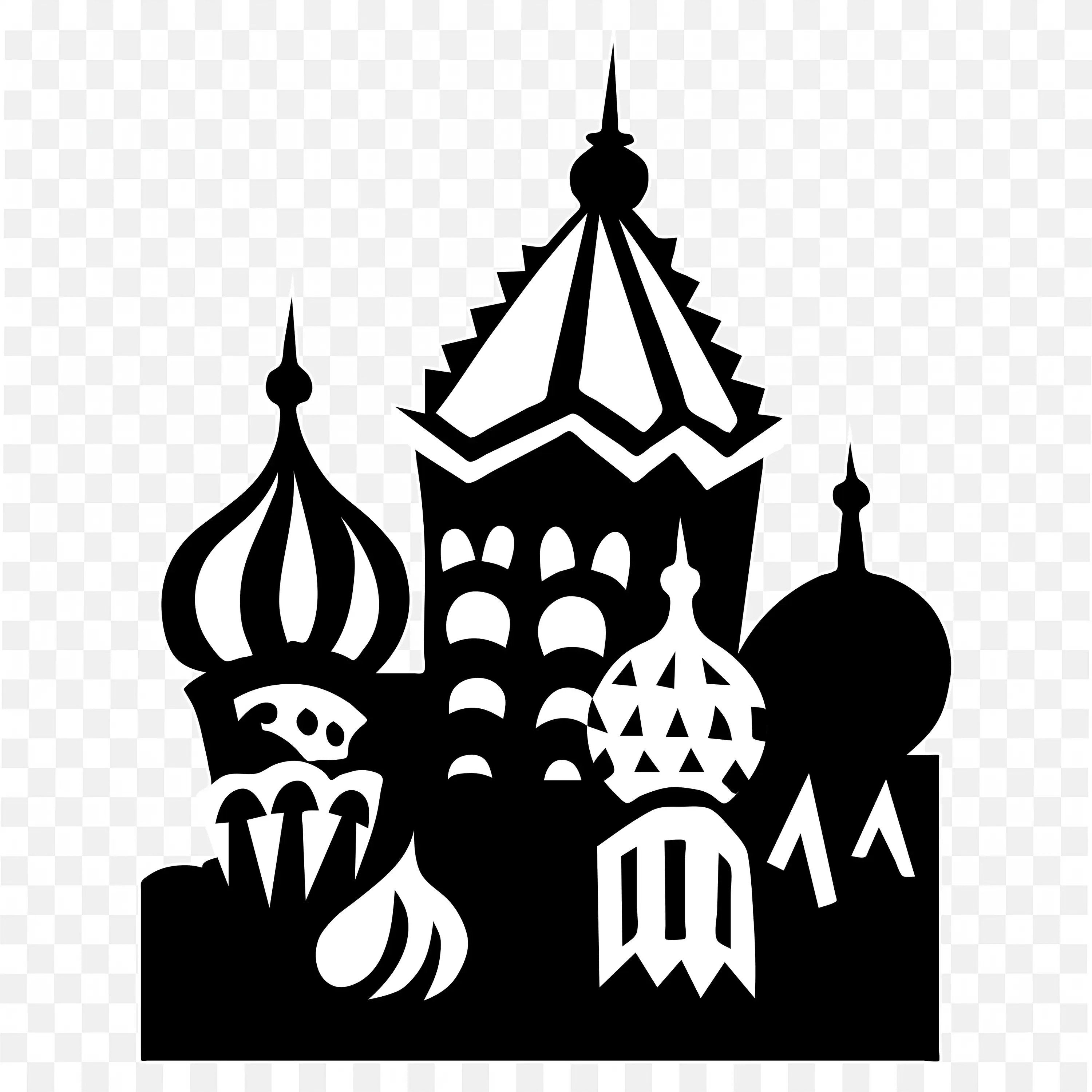 Famous Cathedral Silhouette Landmark Russia PNG Art