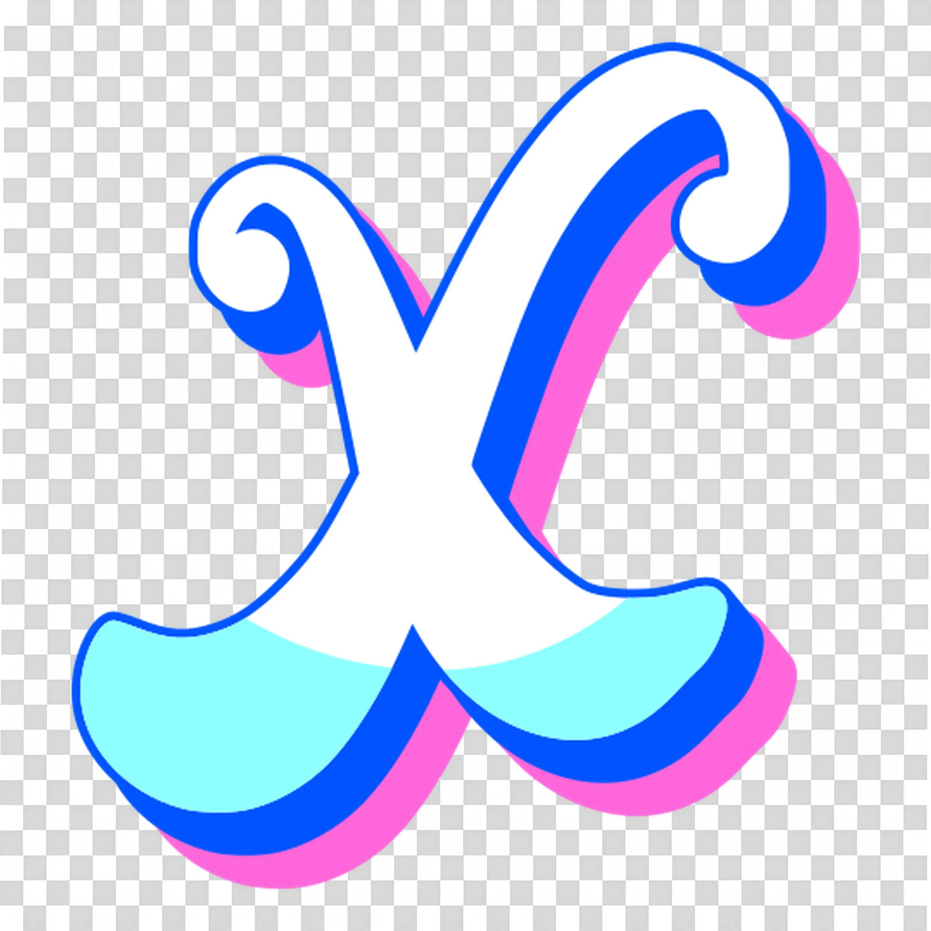 Fancy Letter X Encourages Alphabet Recognition Free Png