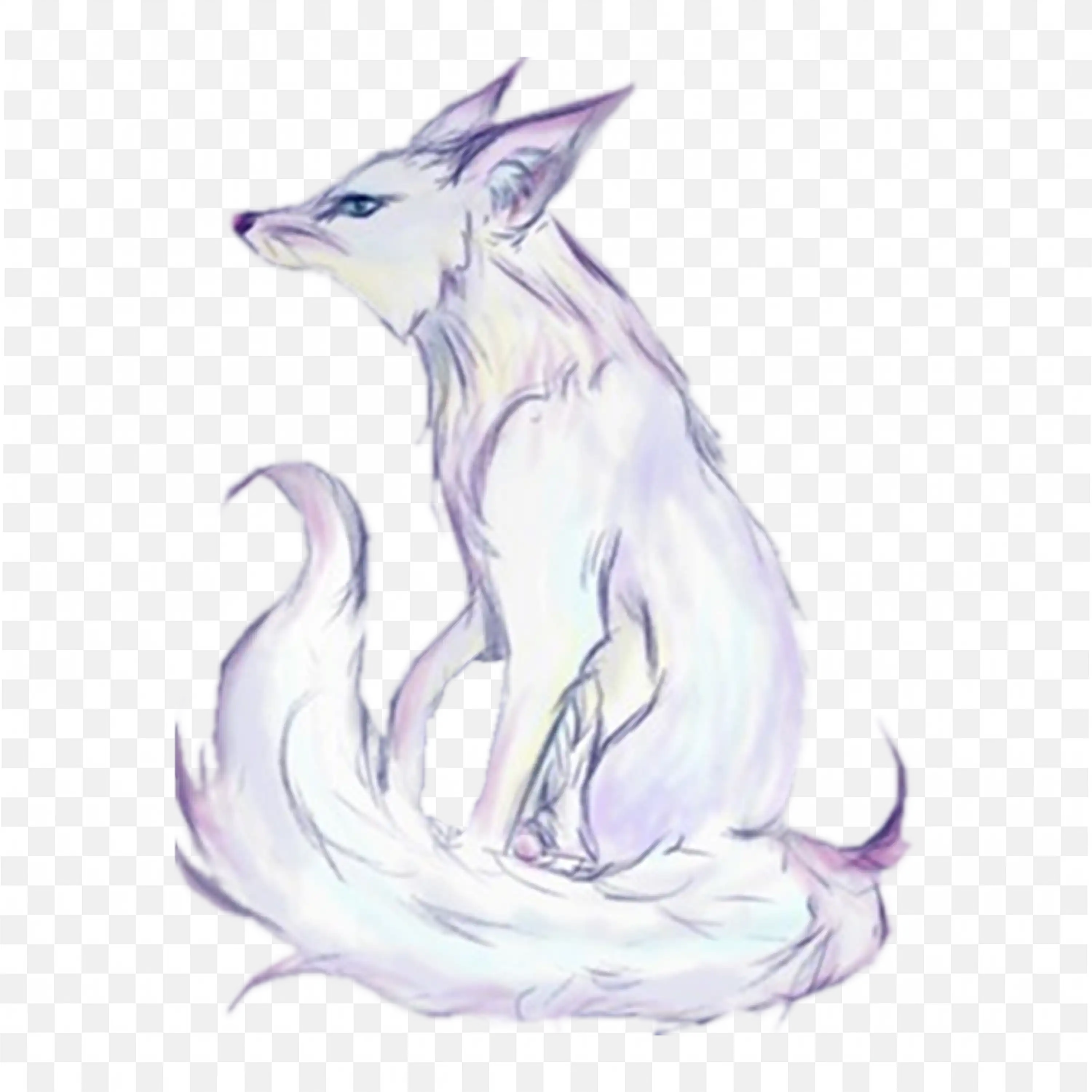Fantasy Fox Drawing Clip Art Magical Creature Nature Art
