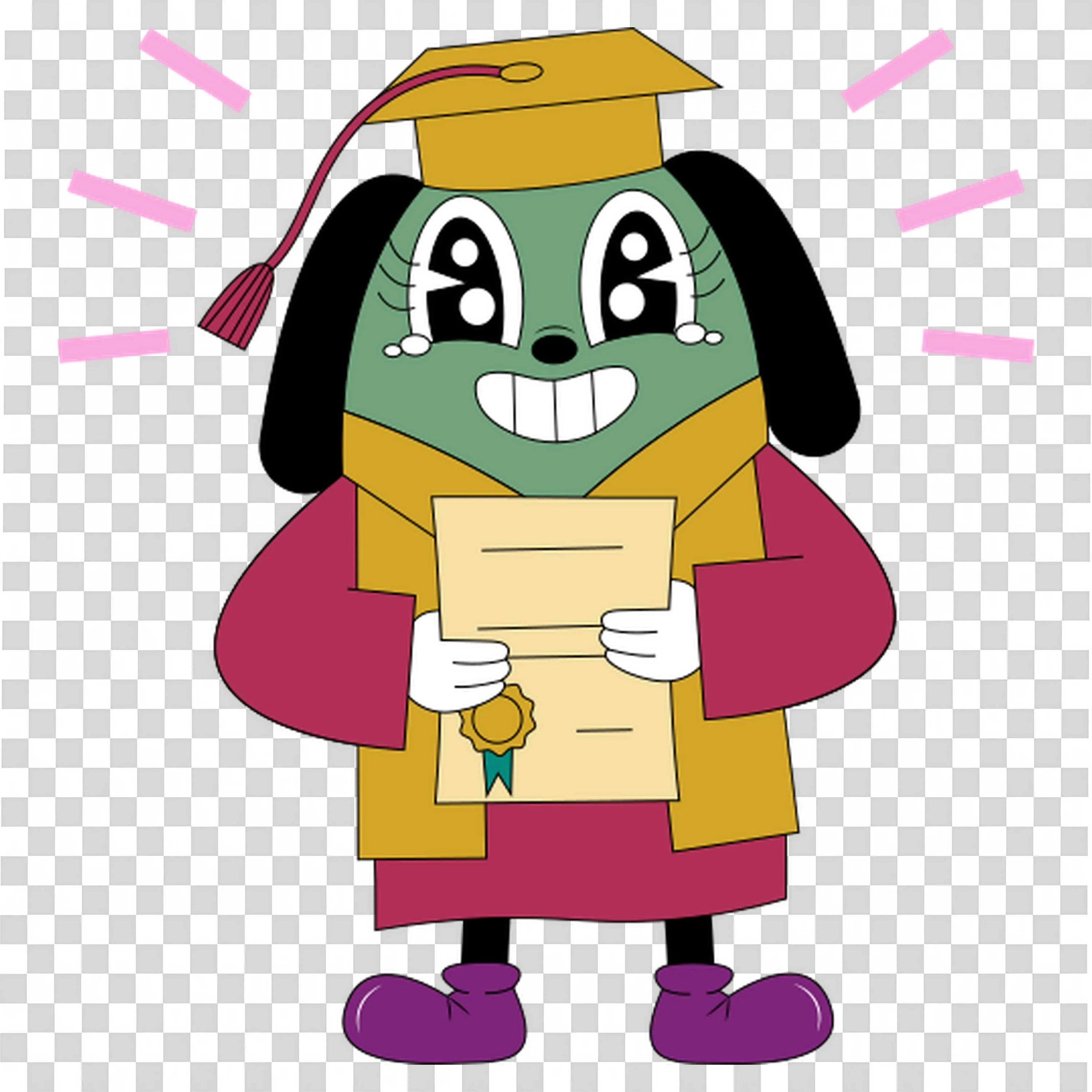 Flower Character PAInting During Art Class Fun Free Png