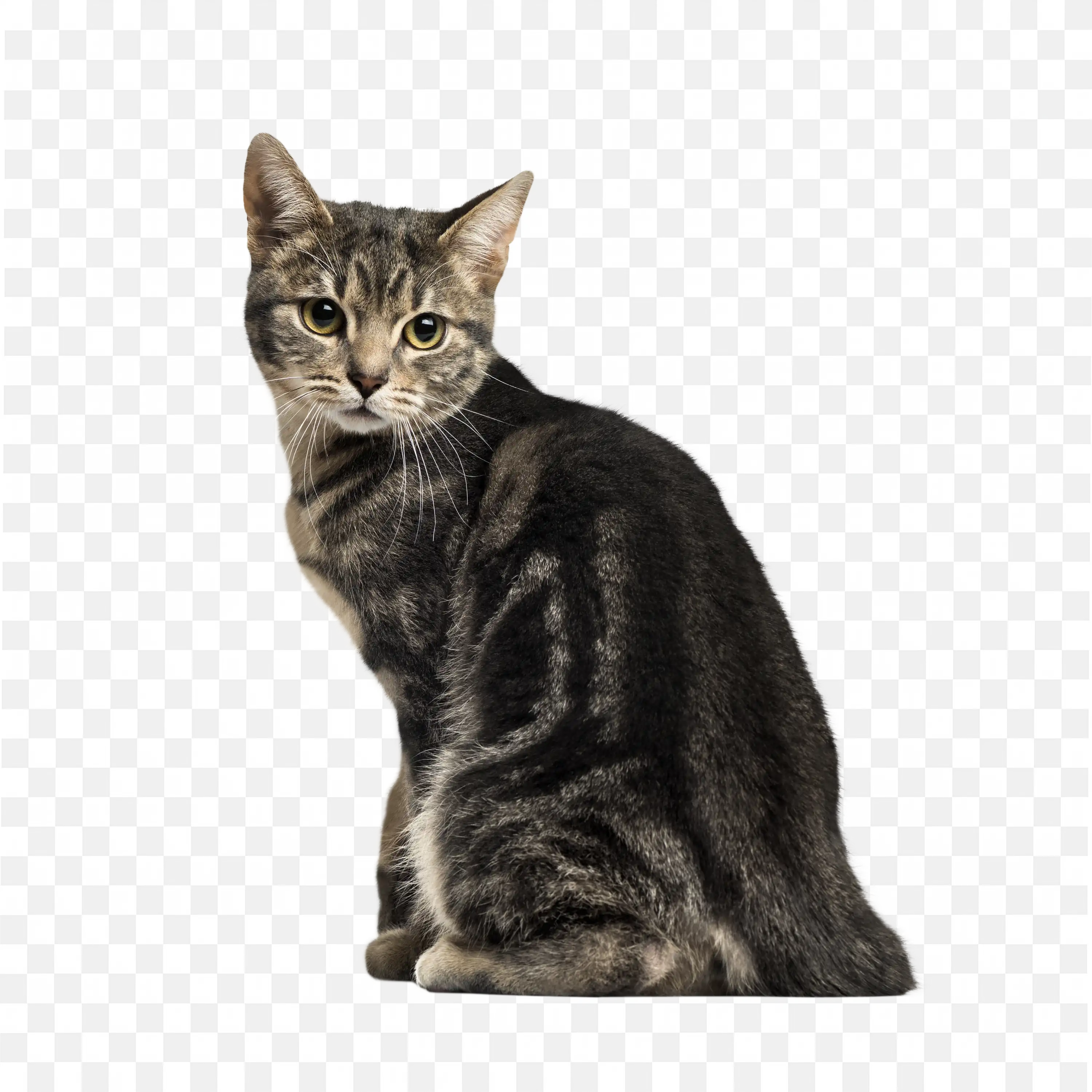 Fluffy Cat PNG Pet Animal Feline Clip Cute Sitting Design