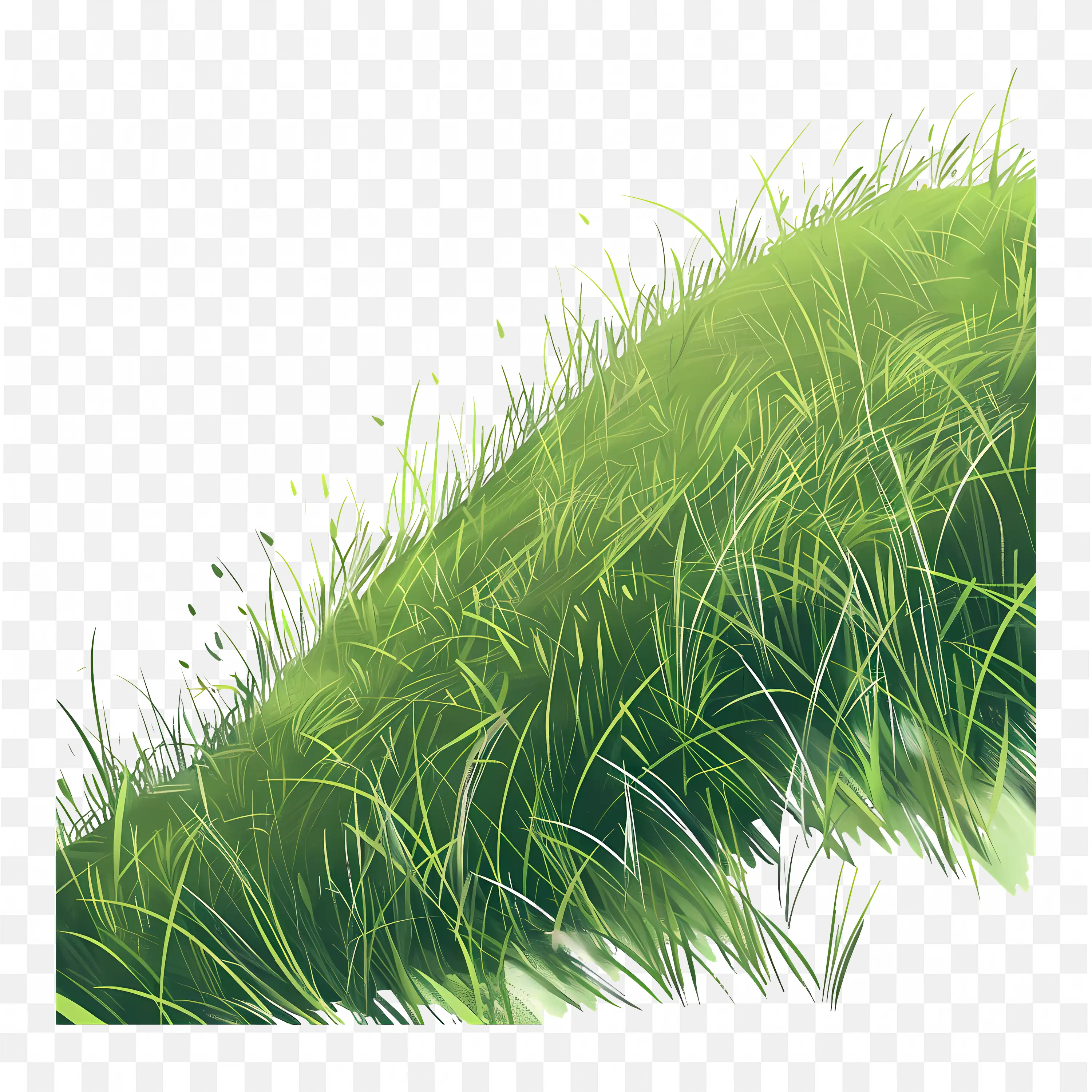 Fresh Green Grass Nature Environment PNG Art Design Image