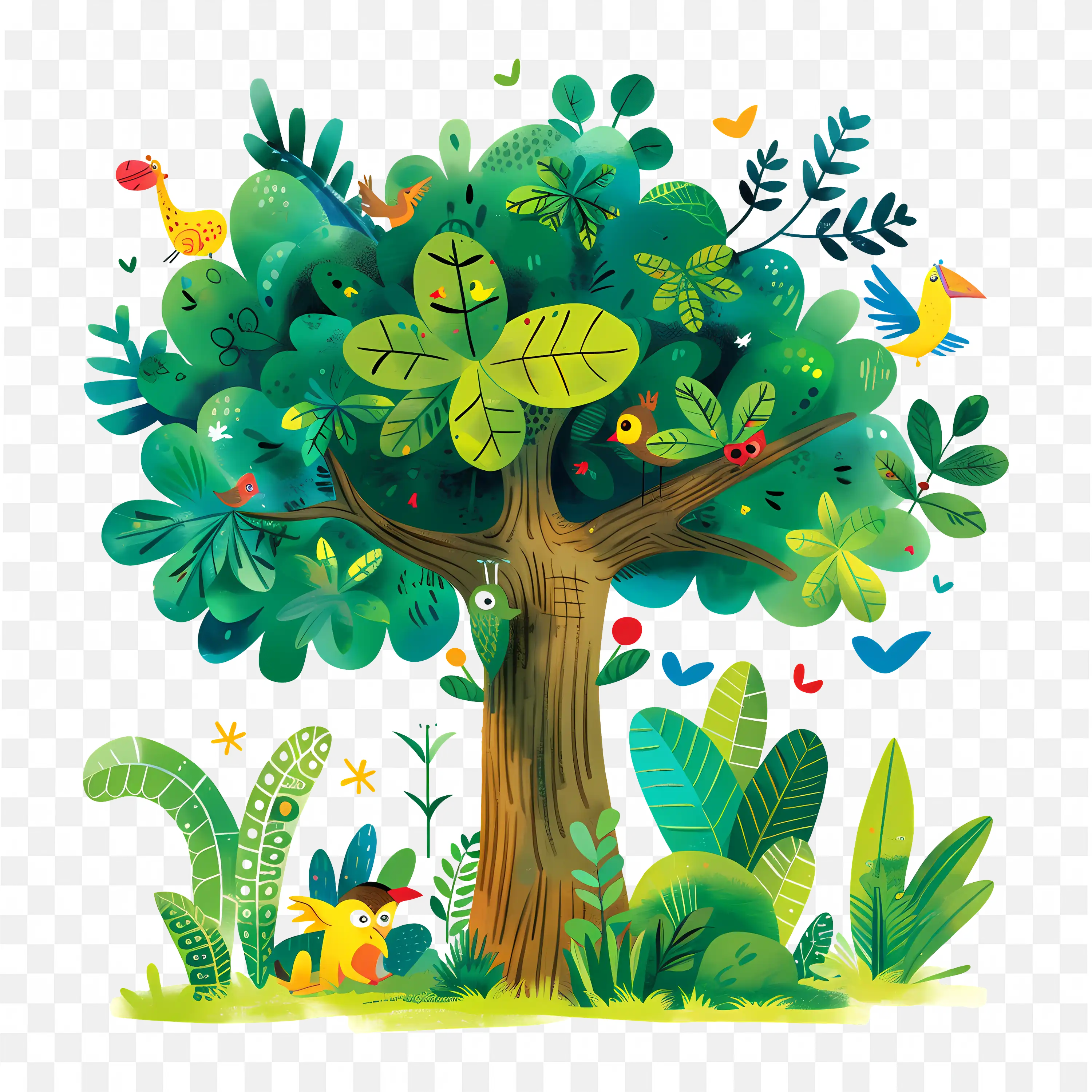 Fruit Tree PNG Nature Clip Art Green Apple Tree with Fruits