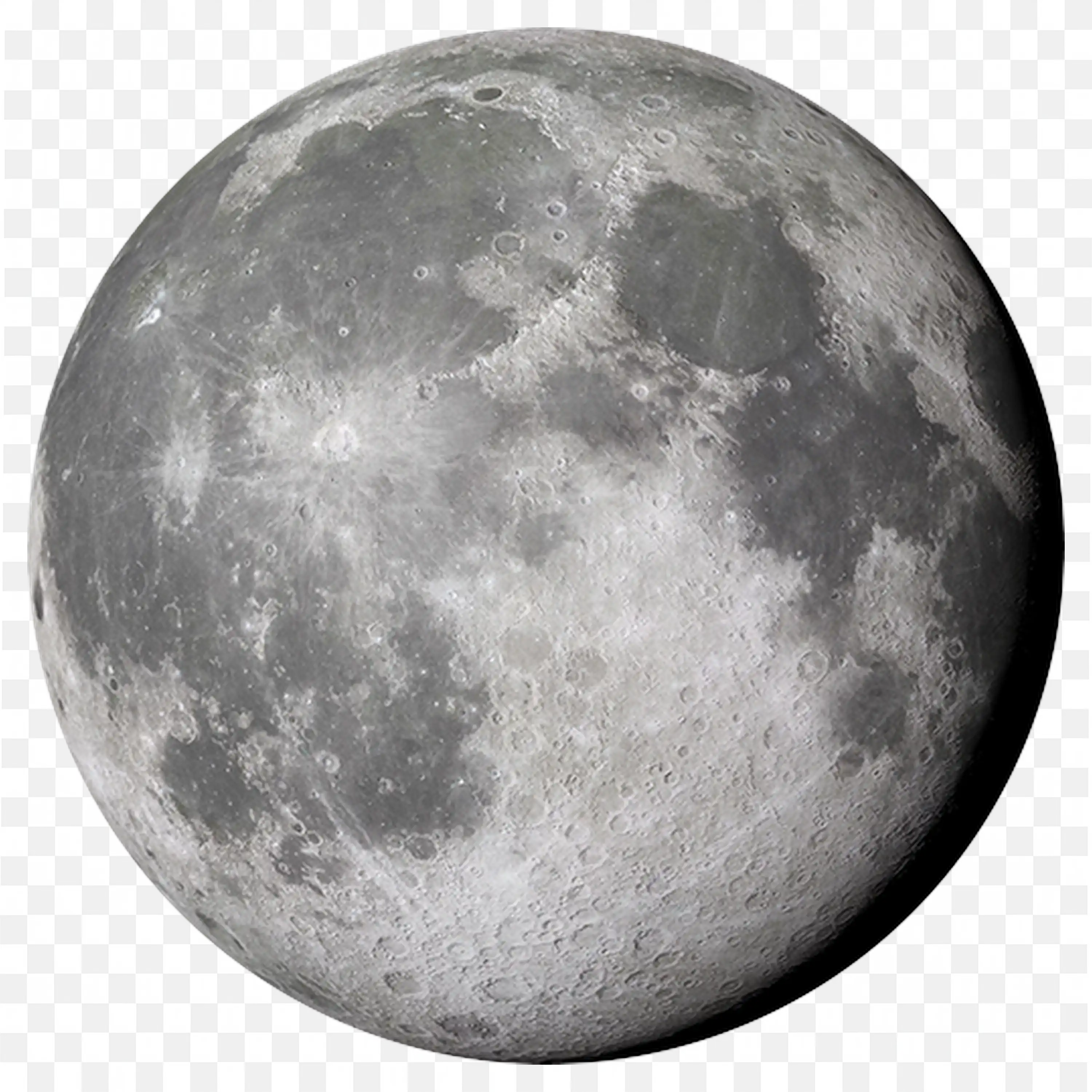 Full Moon Bright Closeup PNG Realistic Space Image Download