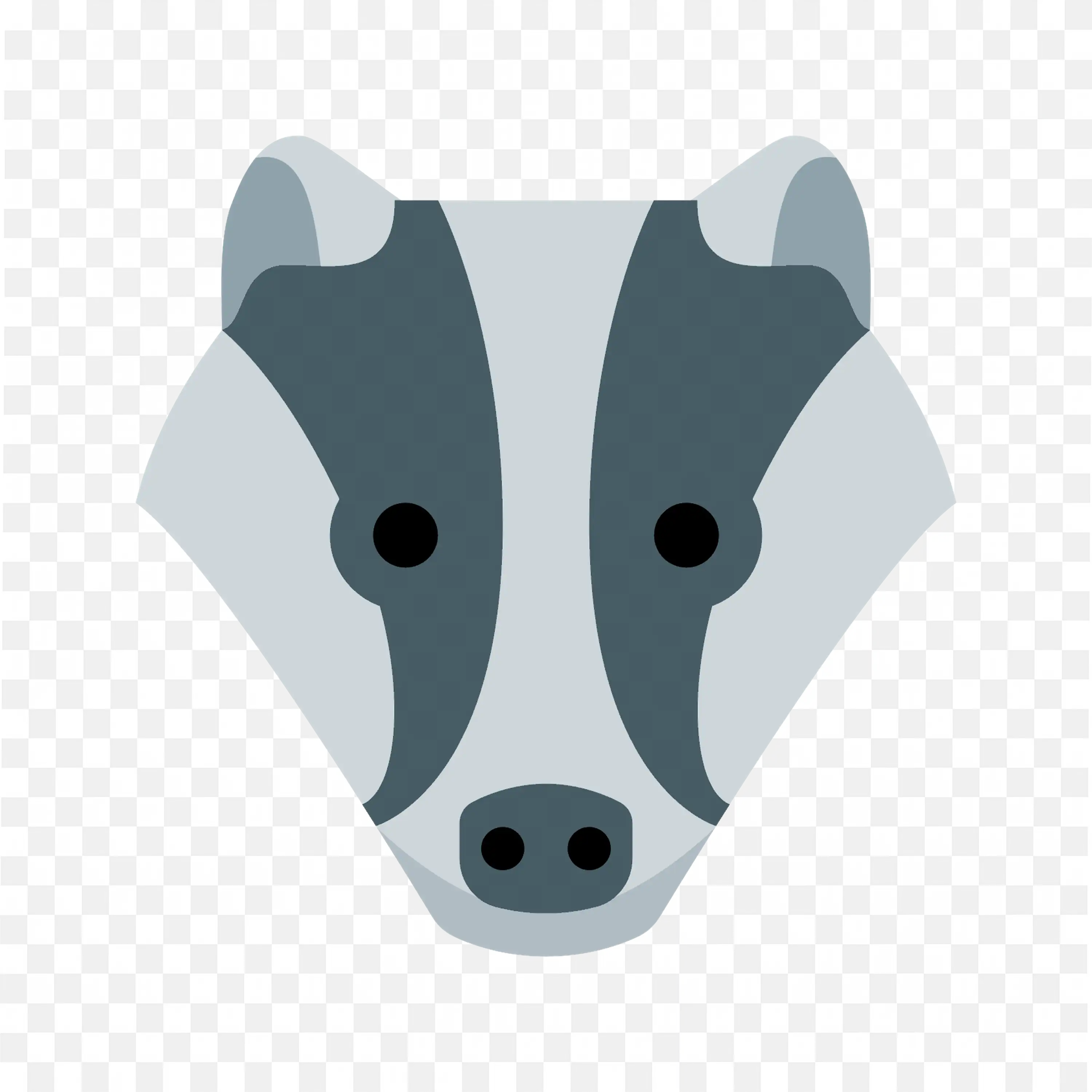 Geometric Badger Face Clip Art Modern Wildlife Nature Art