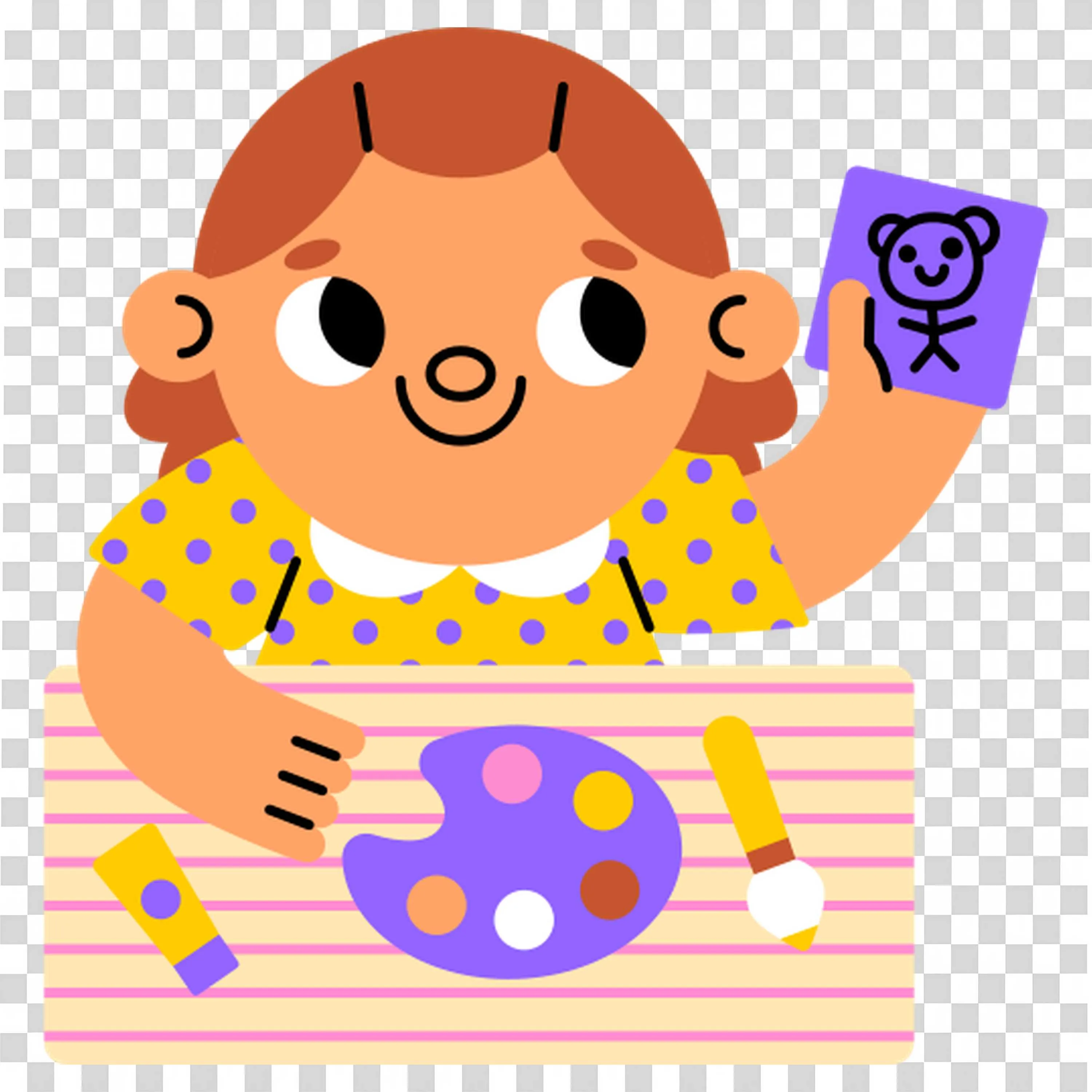 Girl Hugging a Pink Spiral Notebook and Smiling Happily