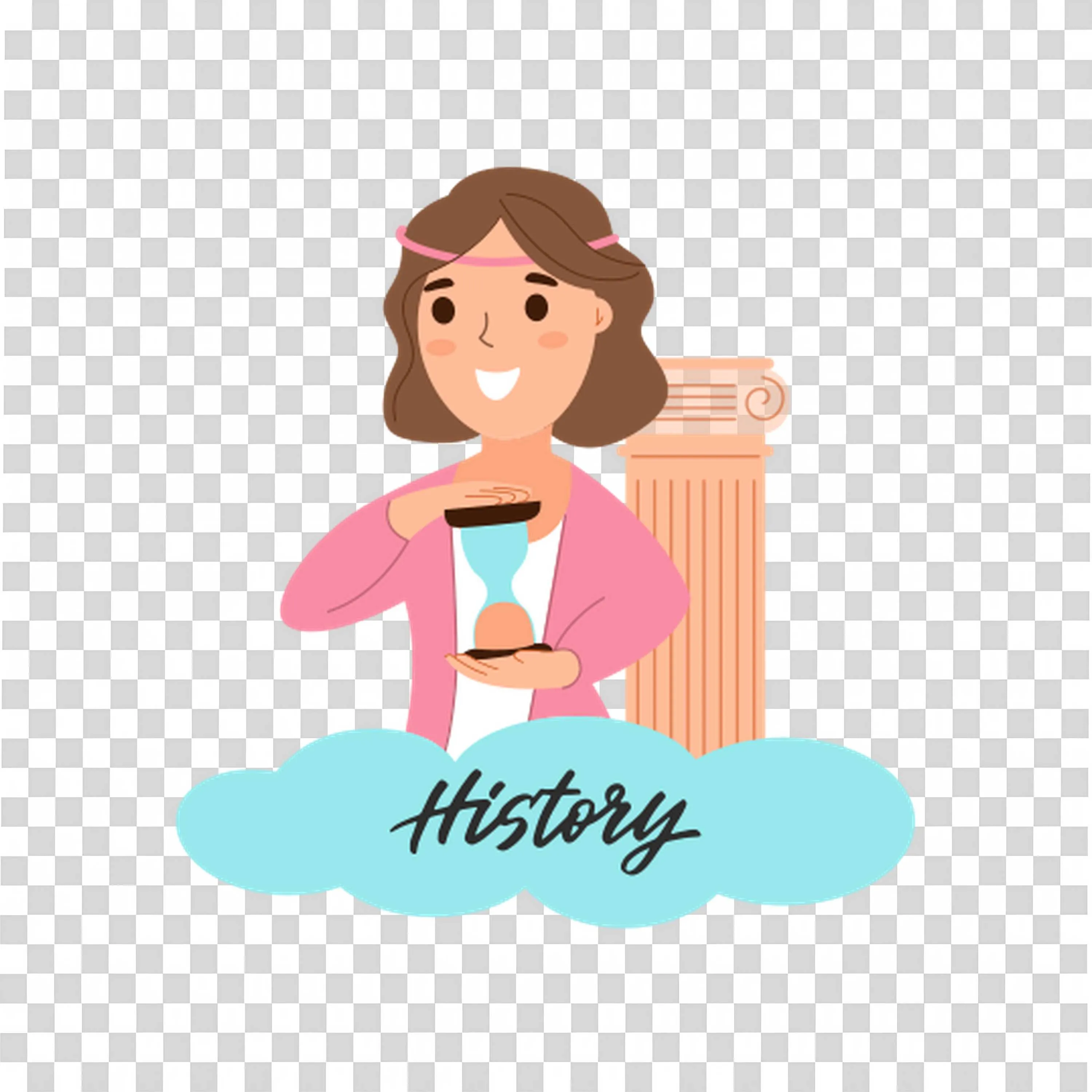 Girl Meditating with Calm Face and Creativity Theme