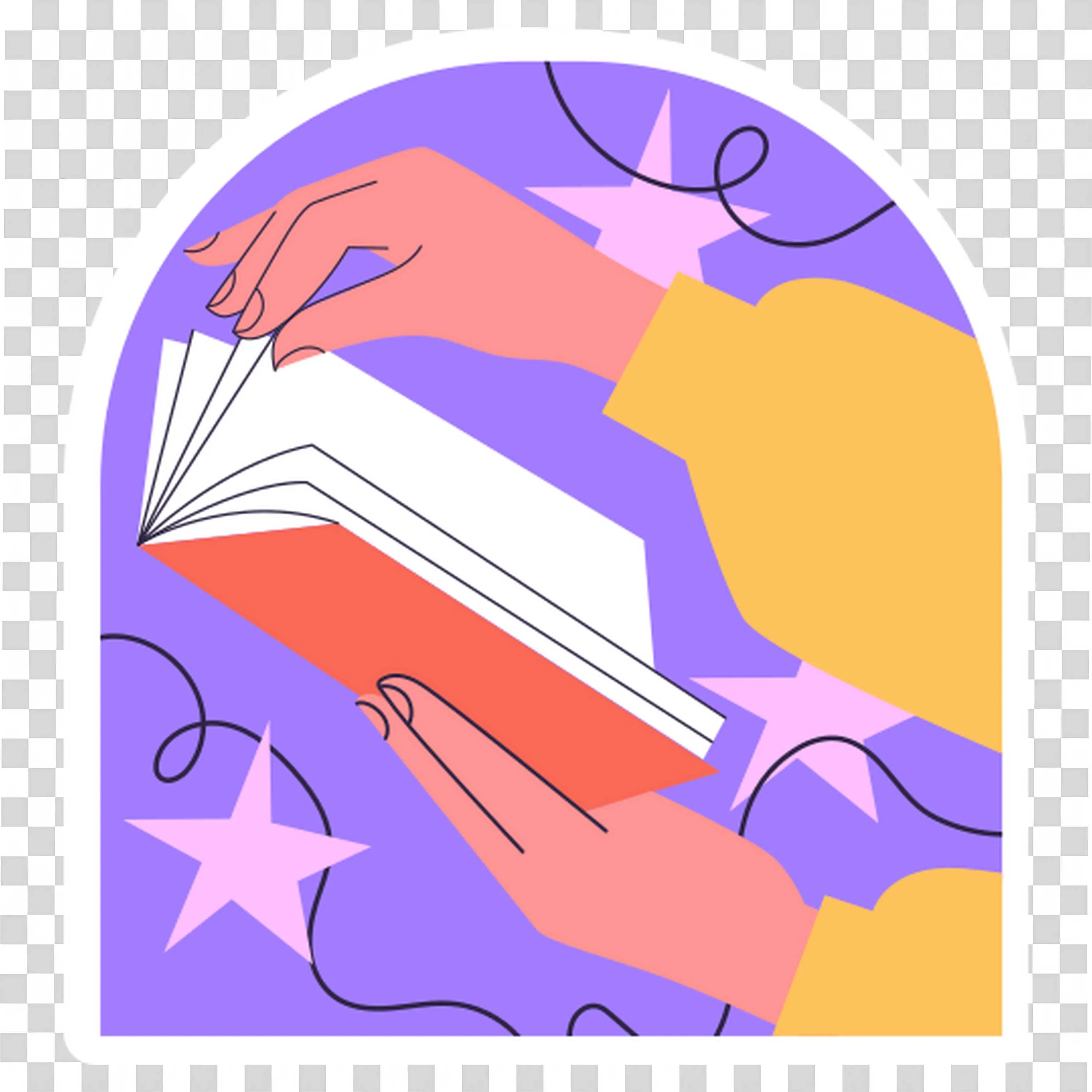 Girl Reads Under Blanket in Quiet Bedtime Study Png