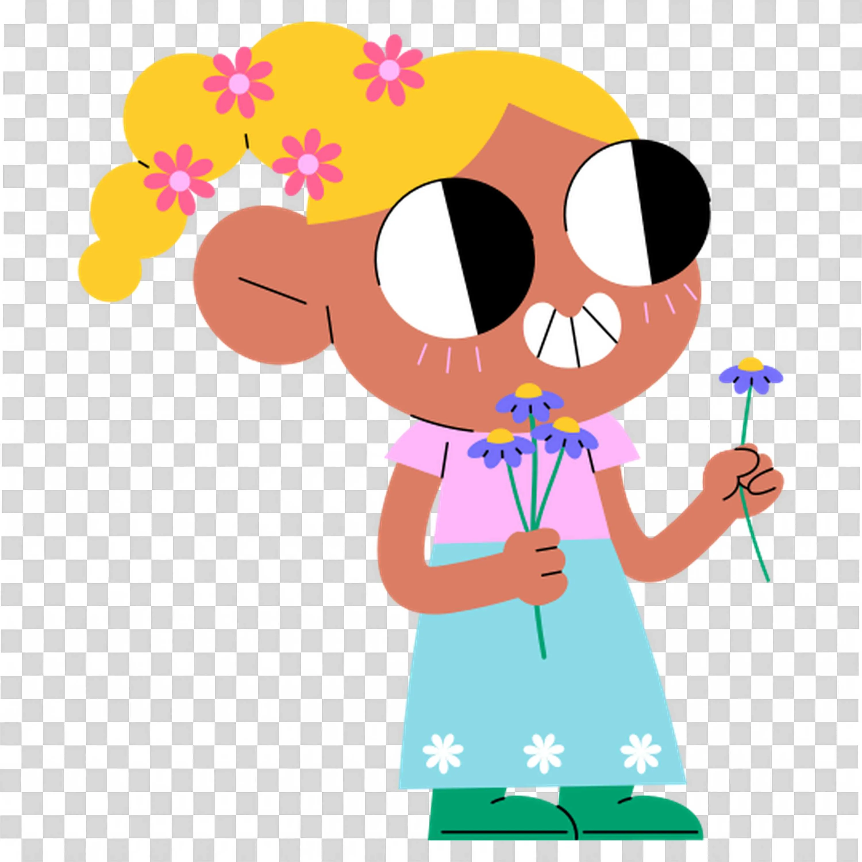 Girl Smelling Flower Learns To Enjoy Nature Free PNG